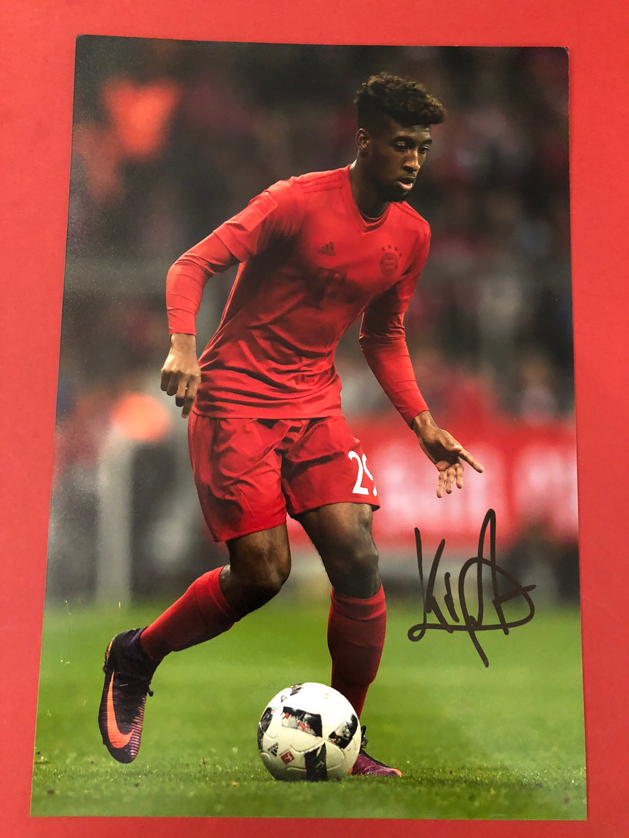 BAYERN MÜNCHEN - KINGSLEY COMAN - SIGNERT BILDE MED EKTEHETSBEVIS/COA