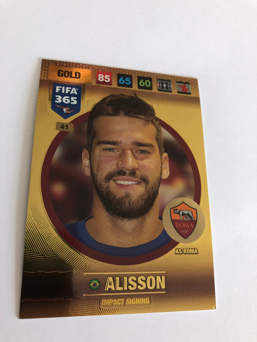 041. ALISSON - AS ROMA - GOLD - IMPACT SIGNING