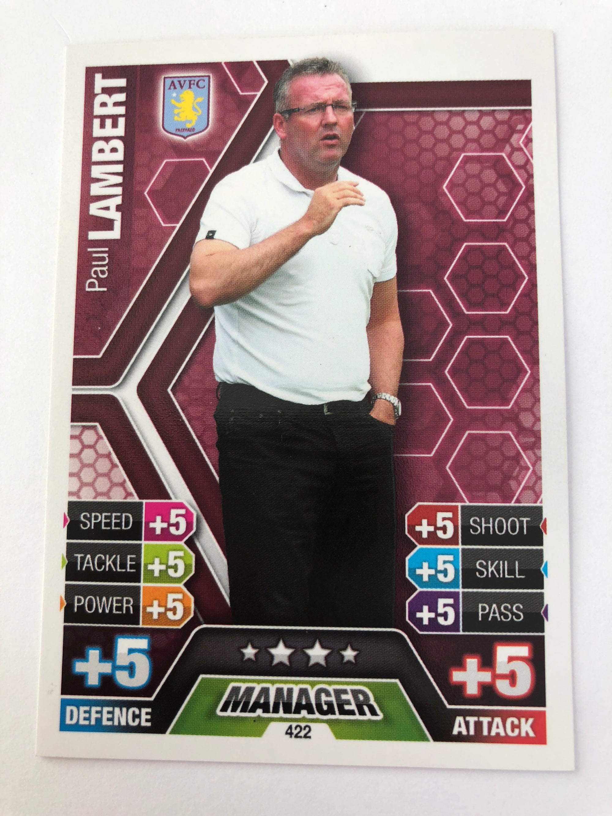 422. PAUL LAMBERT - ASTON VILLA - MANAGER