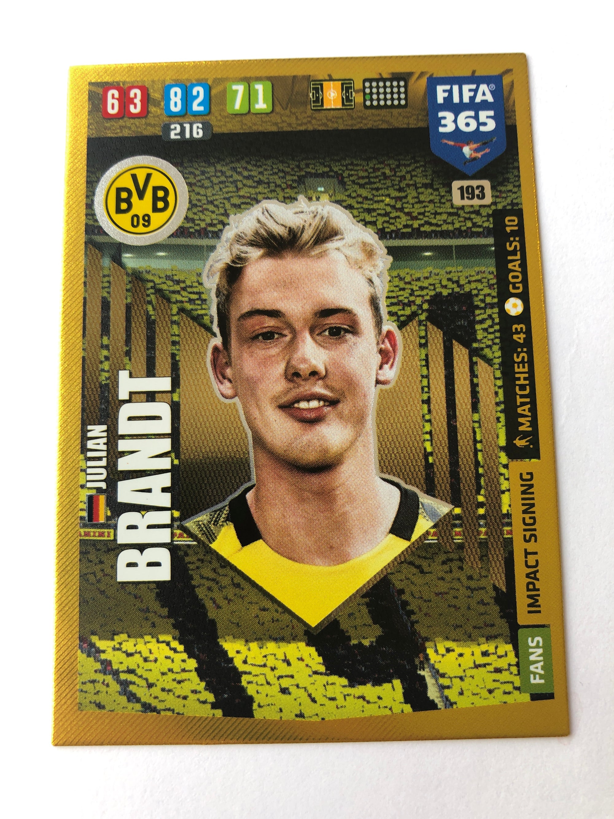 193. JULIAN BRANDT - BORUSSIA DORTMUND - FANS IMPACT SIGNING