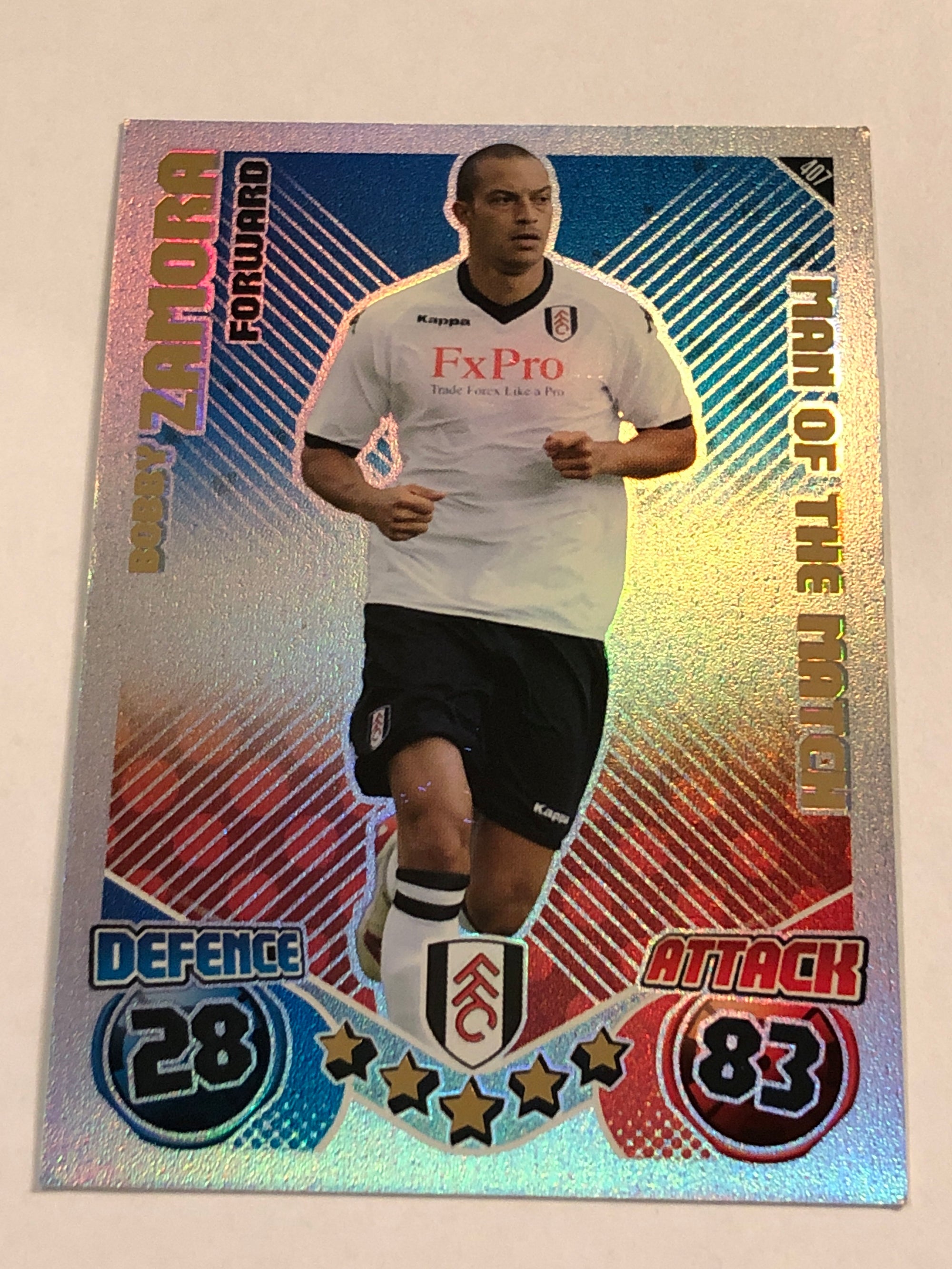 407. BOBBY ZAMORA - FULHAM - MAN OF THE MATCH