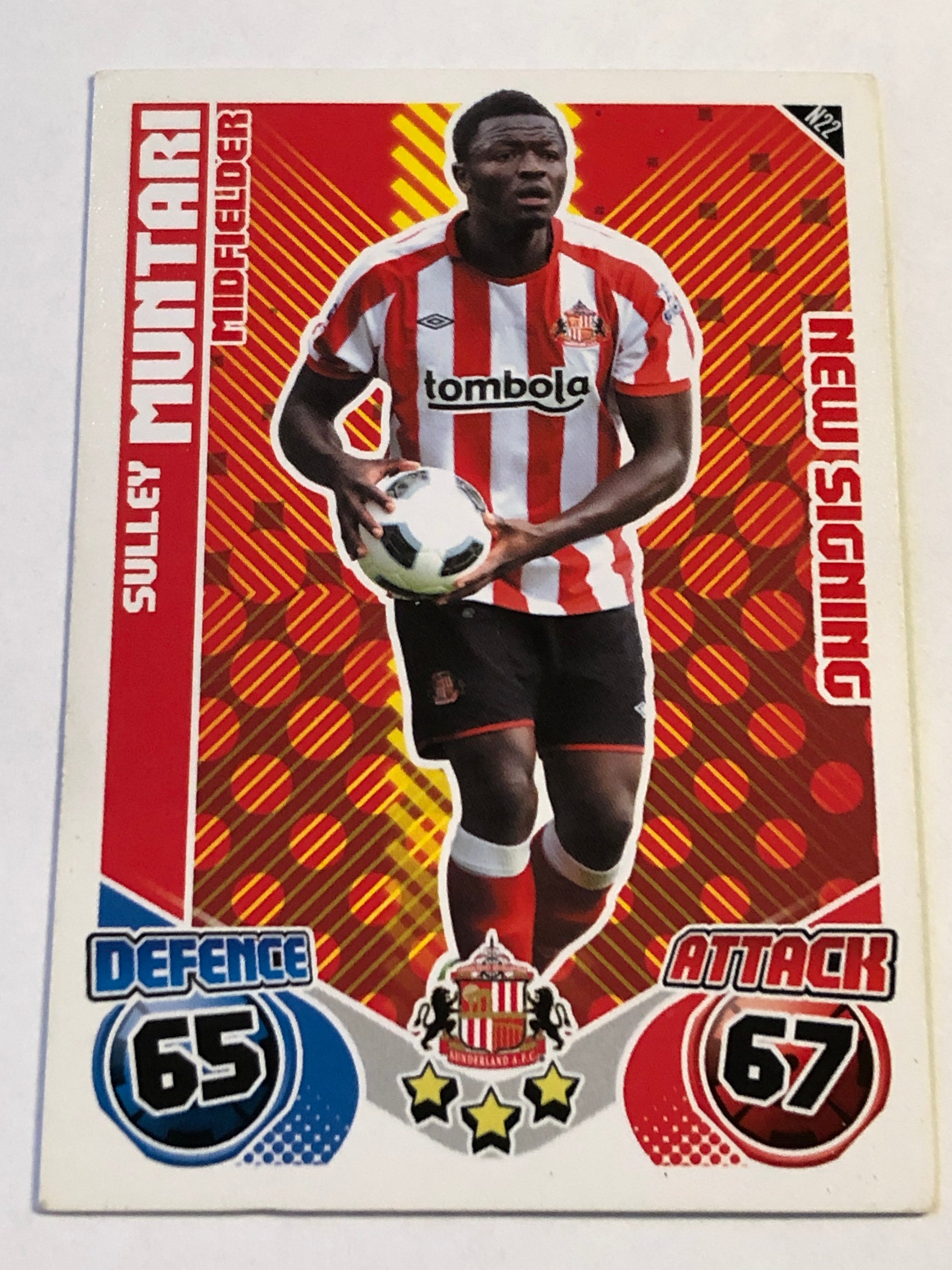 N22. SULLEY MUNTARI - SUNDERLAND - NEW SIGNING