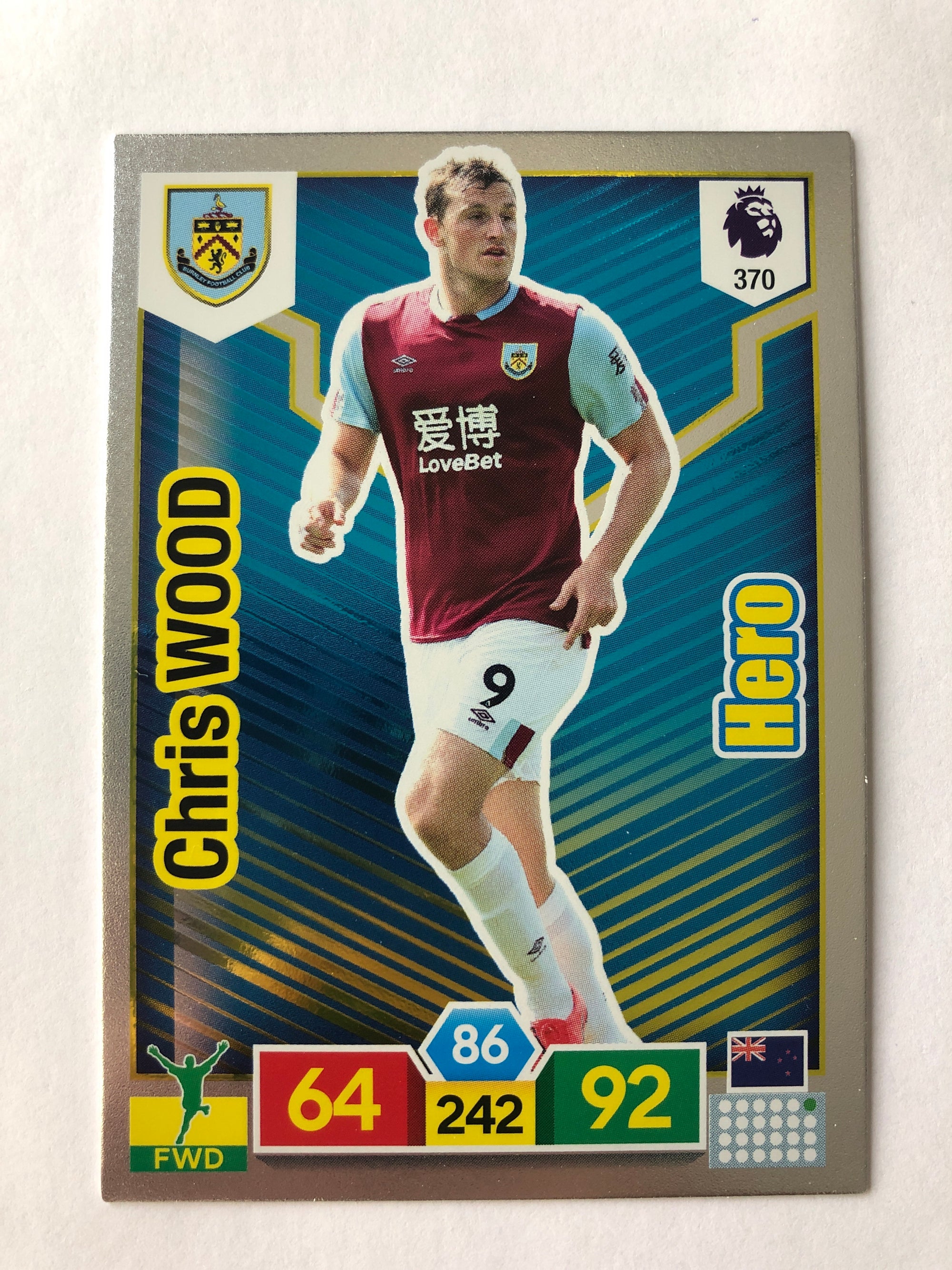 370. CHRIS WOOD - BURNLEY - HERO