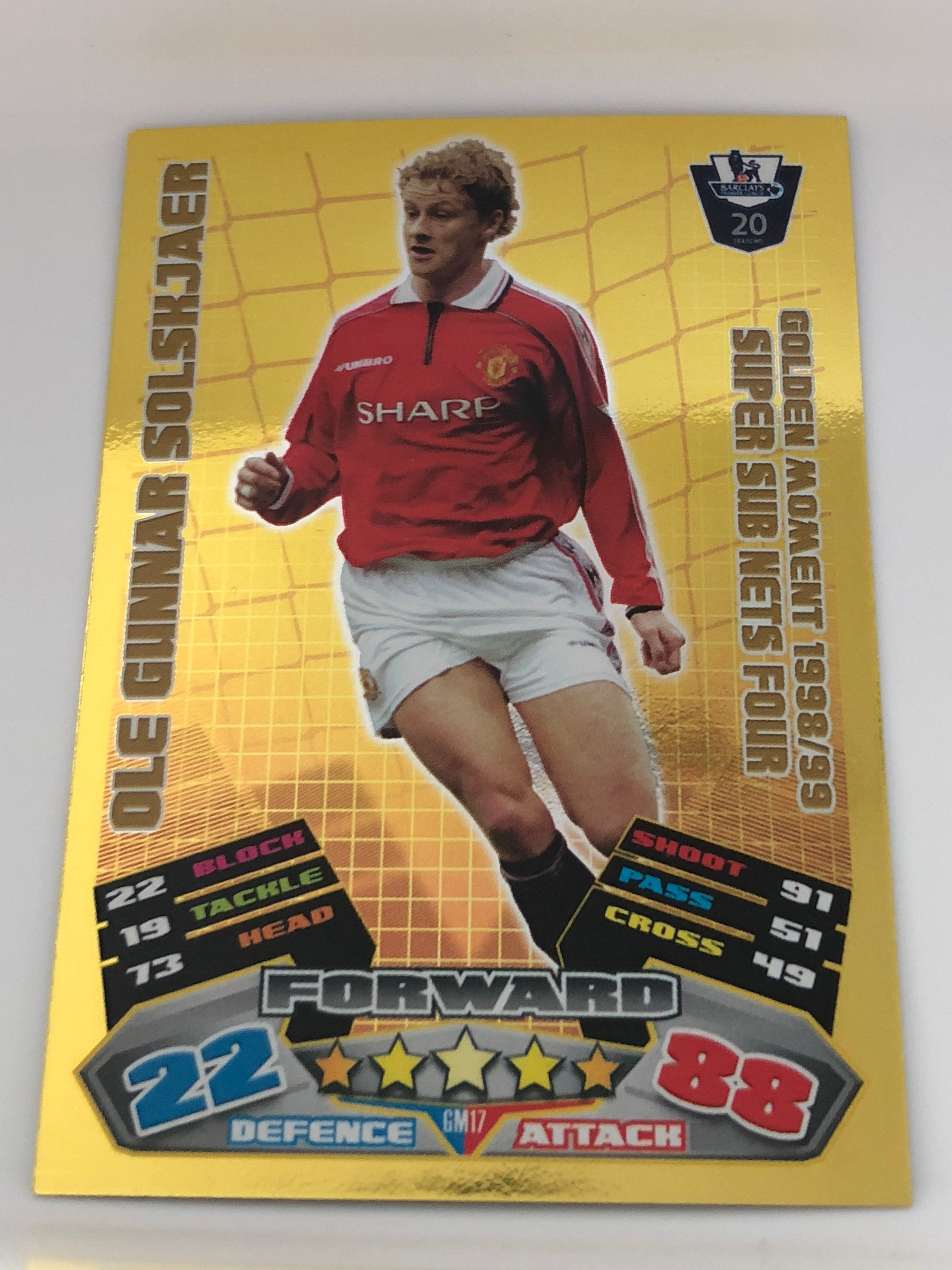 EX-GM17. OLE GUNNAR SOLSKJÆR - GOLDEN MOMENT 1998/99 SUPER SUB NETS FOUR