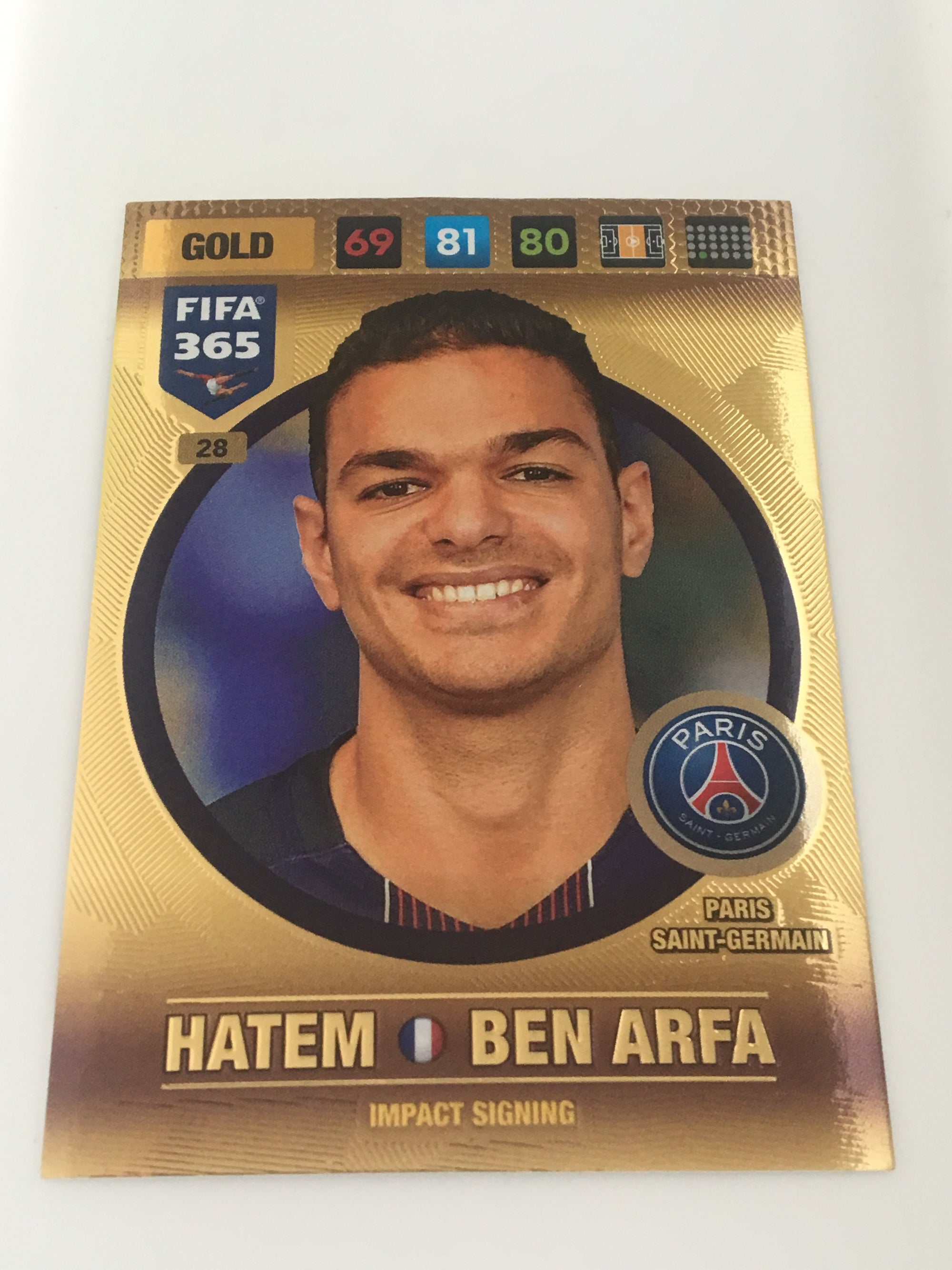 028. HATEM BEN ARFA - PARIS SAINT-GERMAIN - GOLD - IMPACT SIGNING