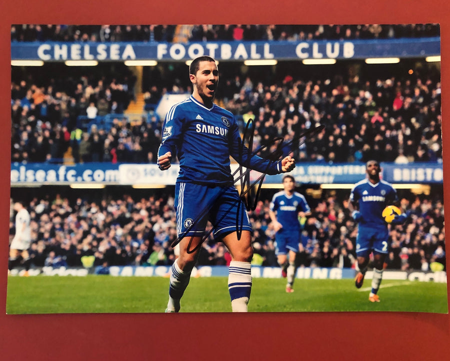 CHELSEA - EDEN HAZARD - SIGNERT BILDE MED EKTEHETSBEVIS/COA
