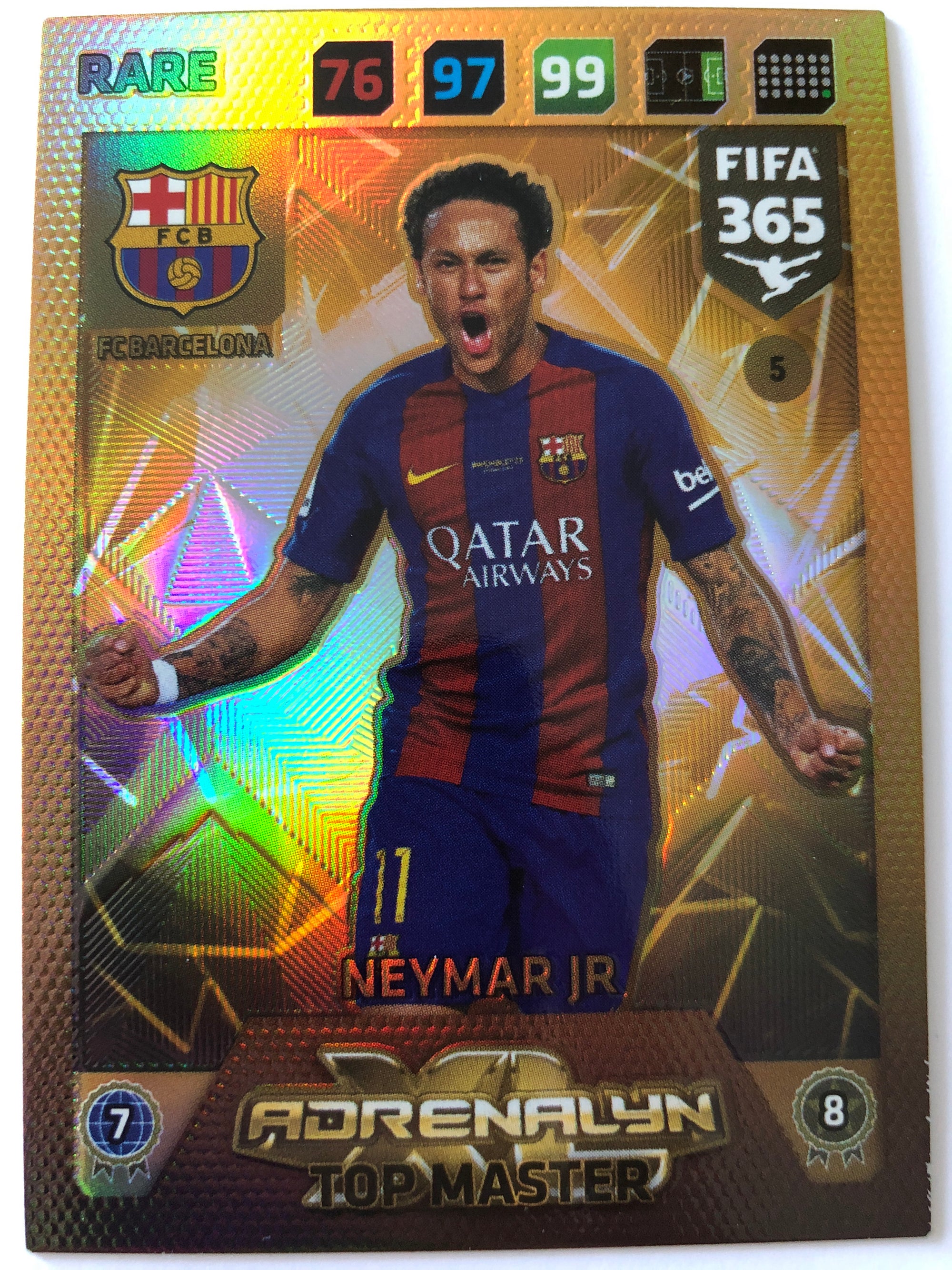 005. NEYMAR JR. - FC BARCELONA - RARE - ADRENALYN TOP MASTER