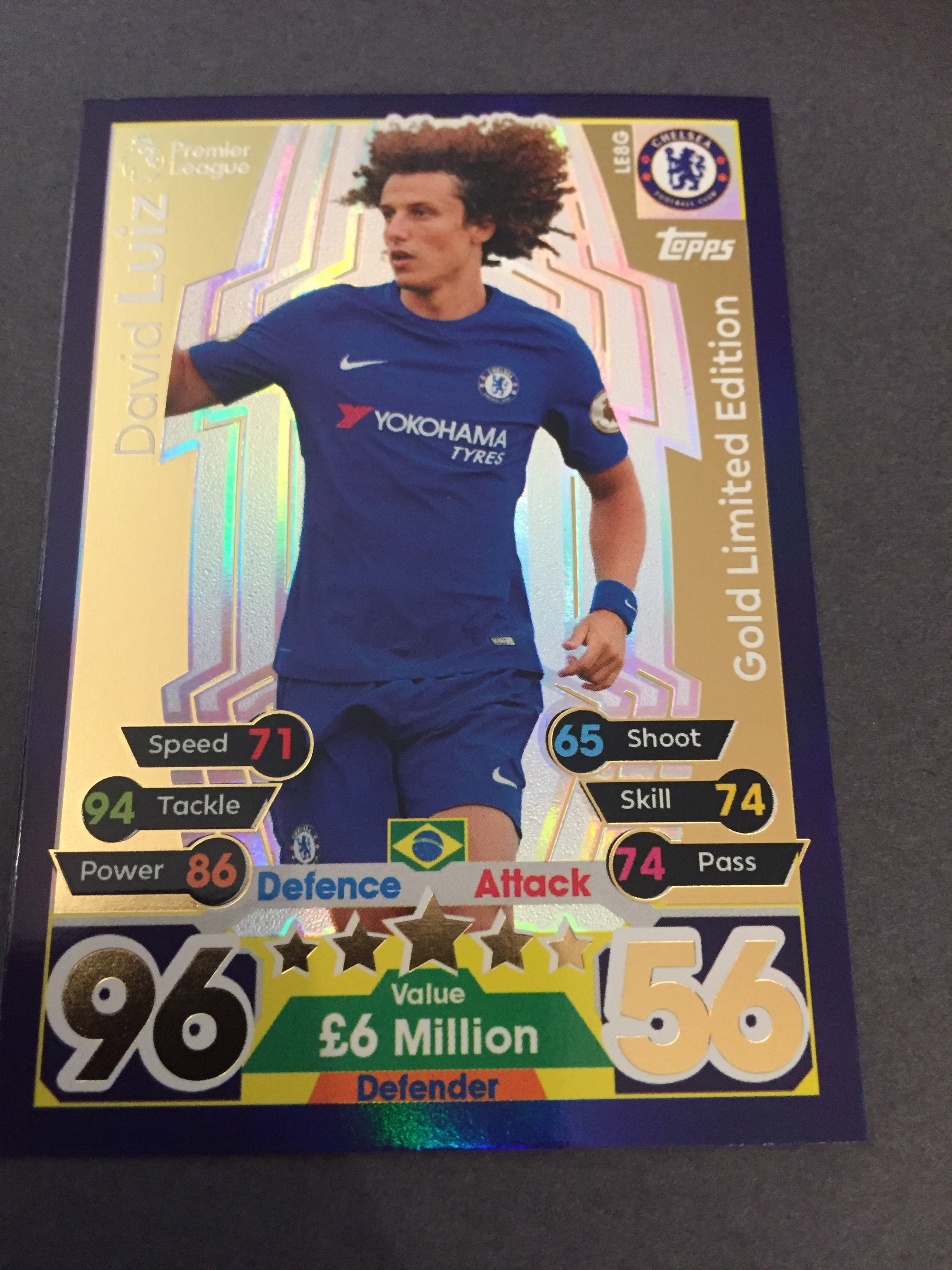 LE8G - DAVID LUIZ - CHELSEA - GOLD LIMITED EDITION