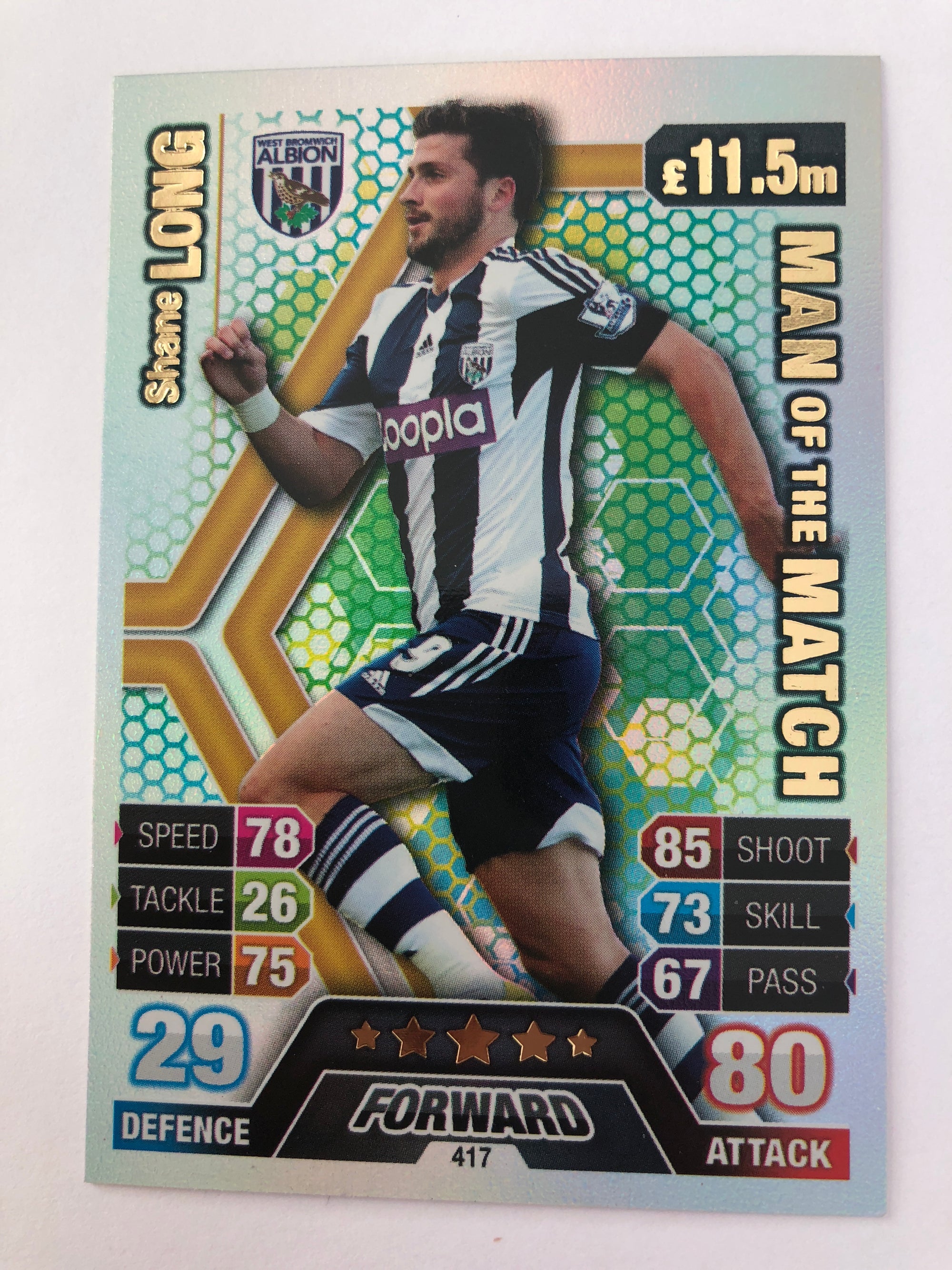 417. SHANE LONG - WEST BROMWICH ALBION - MAN OF THE MATCH