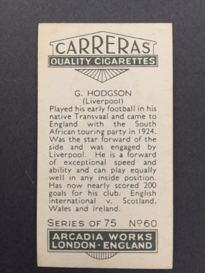1934 - 060. G. HOODGSON - LIVERPOOL - CARRERAS