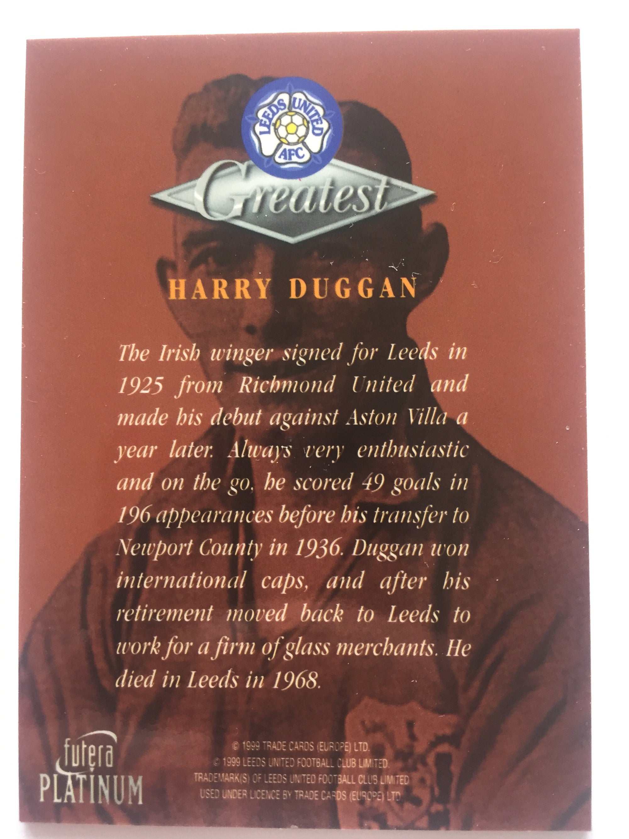 HARRY DUGGAN - LEEDS UNITED