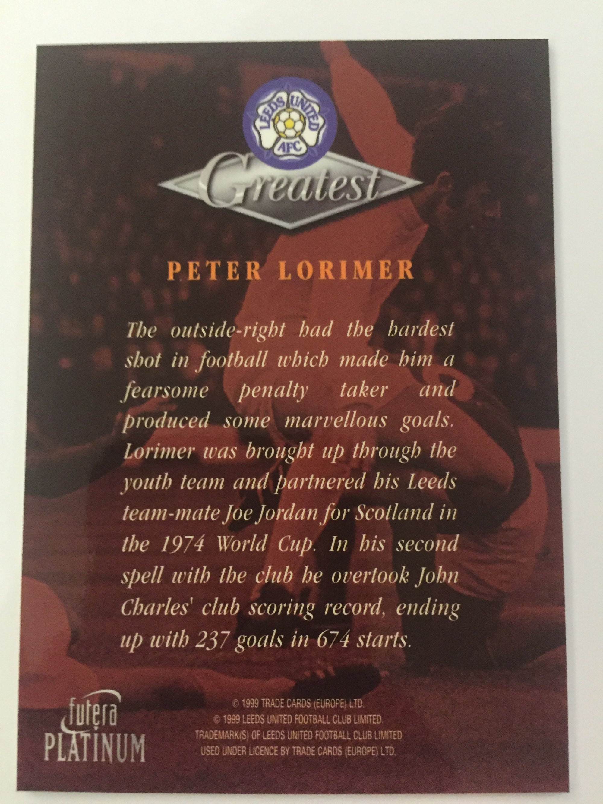 PETER LORIMER - LEEDS UNITED