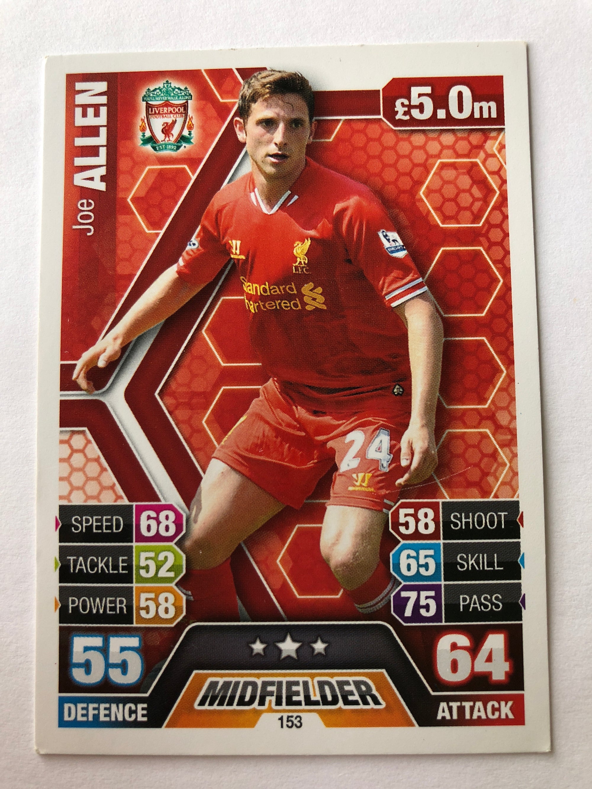 153. JOE ALLEN - LIVERPOOL
