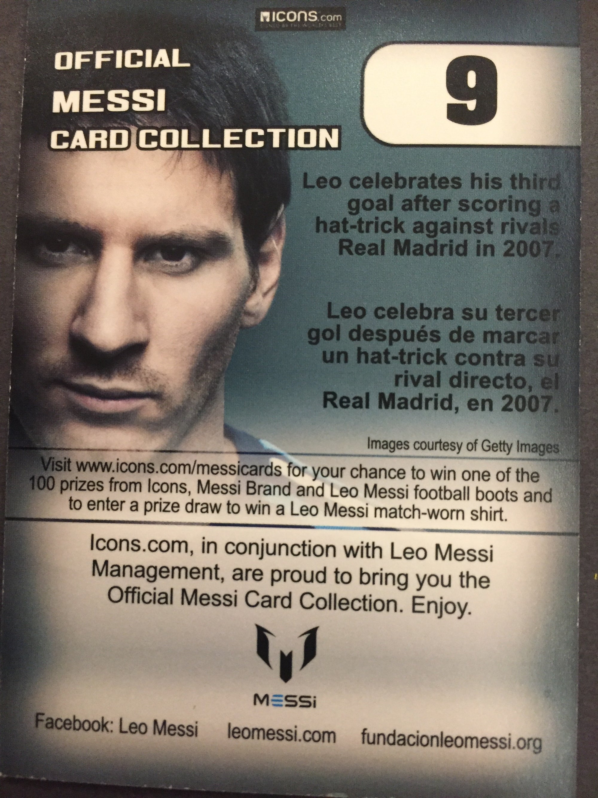 009. OFFICIAL MESSI CARD COLLECTION