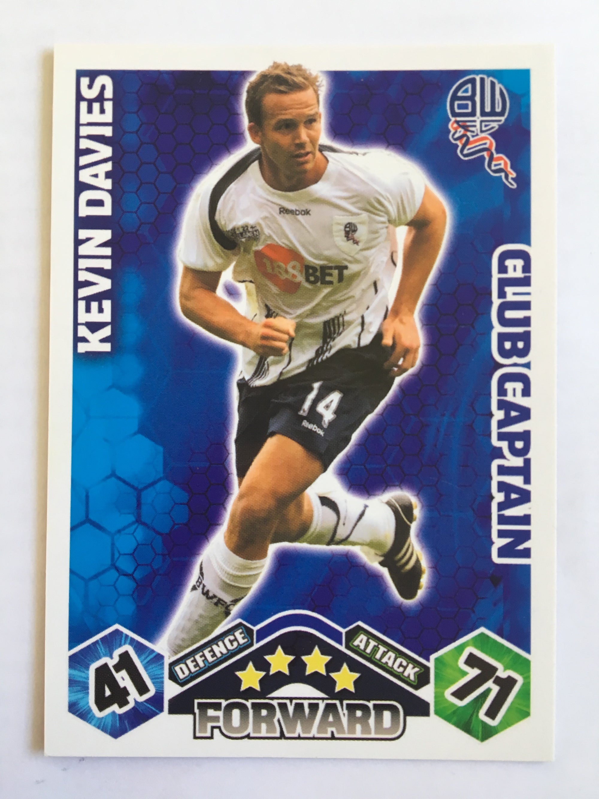 CC033. KEVIN DAVIES - BOLTON WANDERES - CLUB CAPTAIN