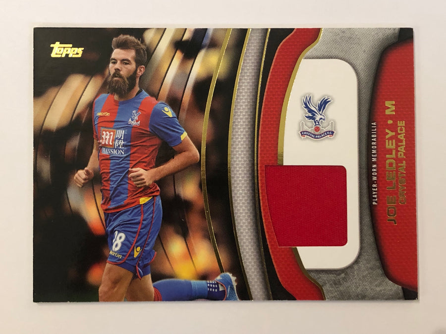 JOE LEDLEY - CRYSTAL PALACE - TOPPS PREMIER GOLD 2015 - FOOTBALL FIBER CARD RELIC