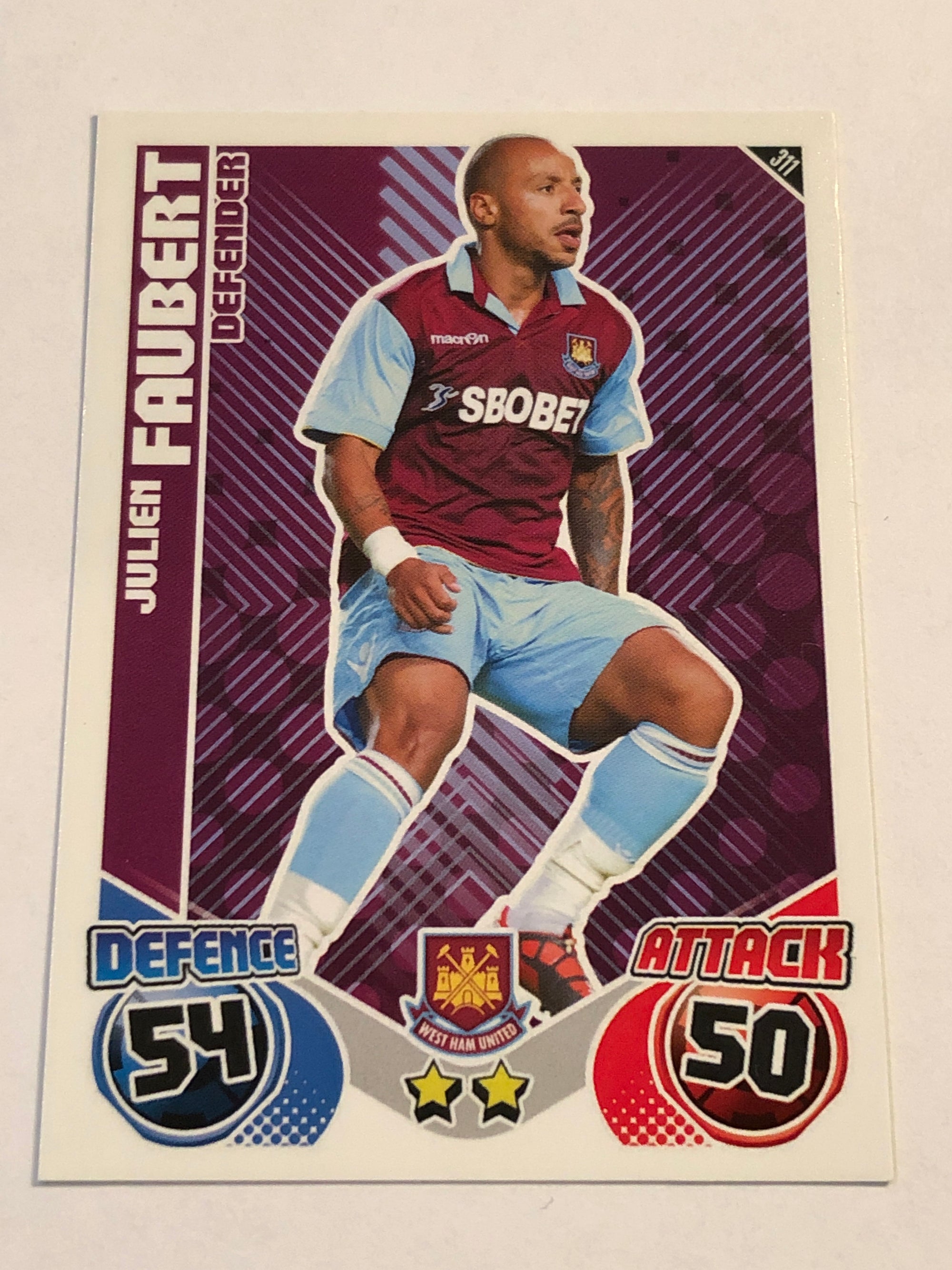 311. JULIEN FAUBERT - WEST HAM UNITED