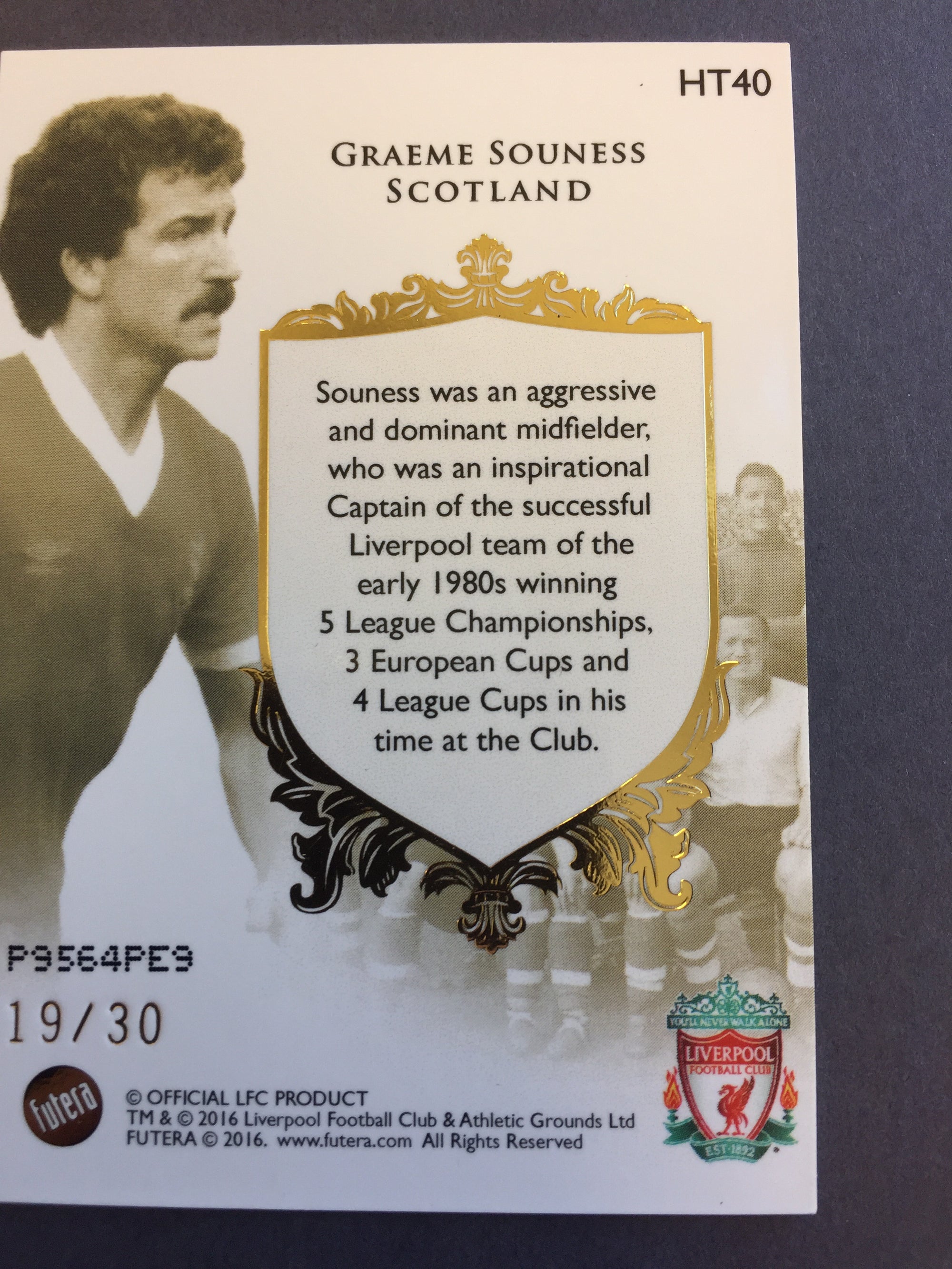 HT40. Graeme Souness #19/30 - Heritage - Liverpool