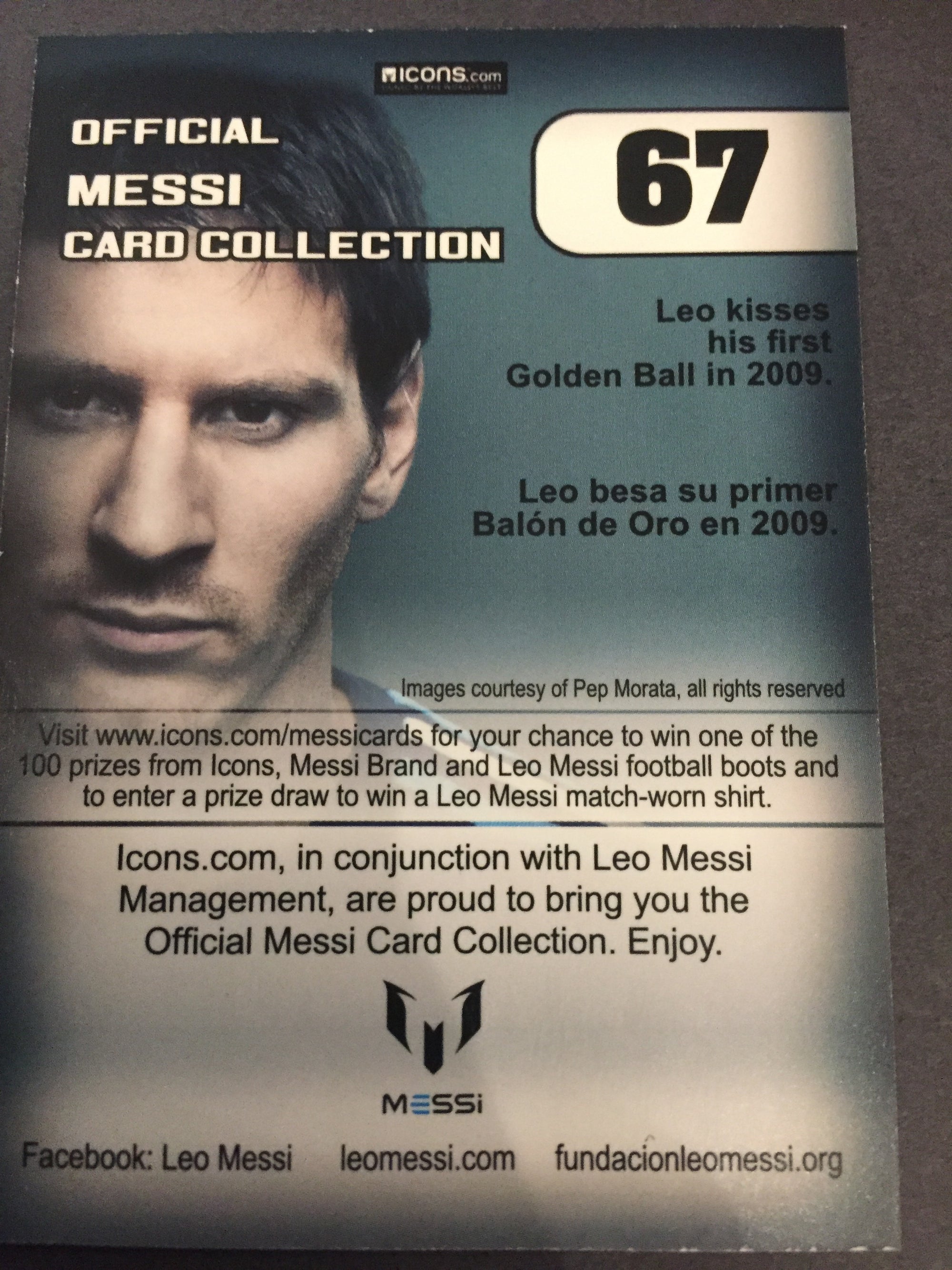 067. OFFICIAL MESSI CARD COLLECTION