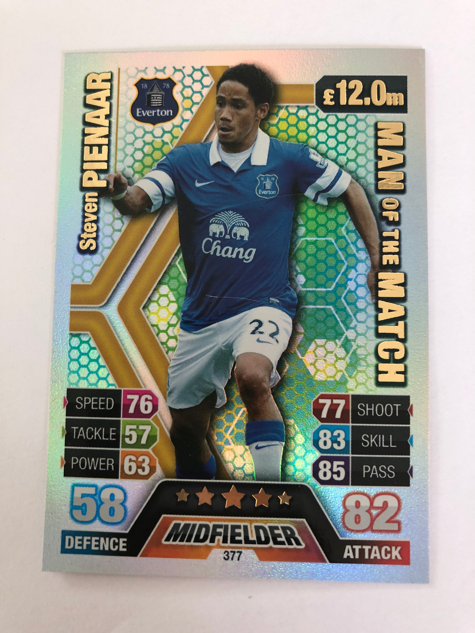 377. STEVEN PIENAAR - EVERTON - MAN OF THE MATCH