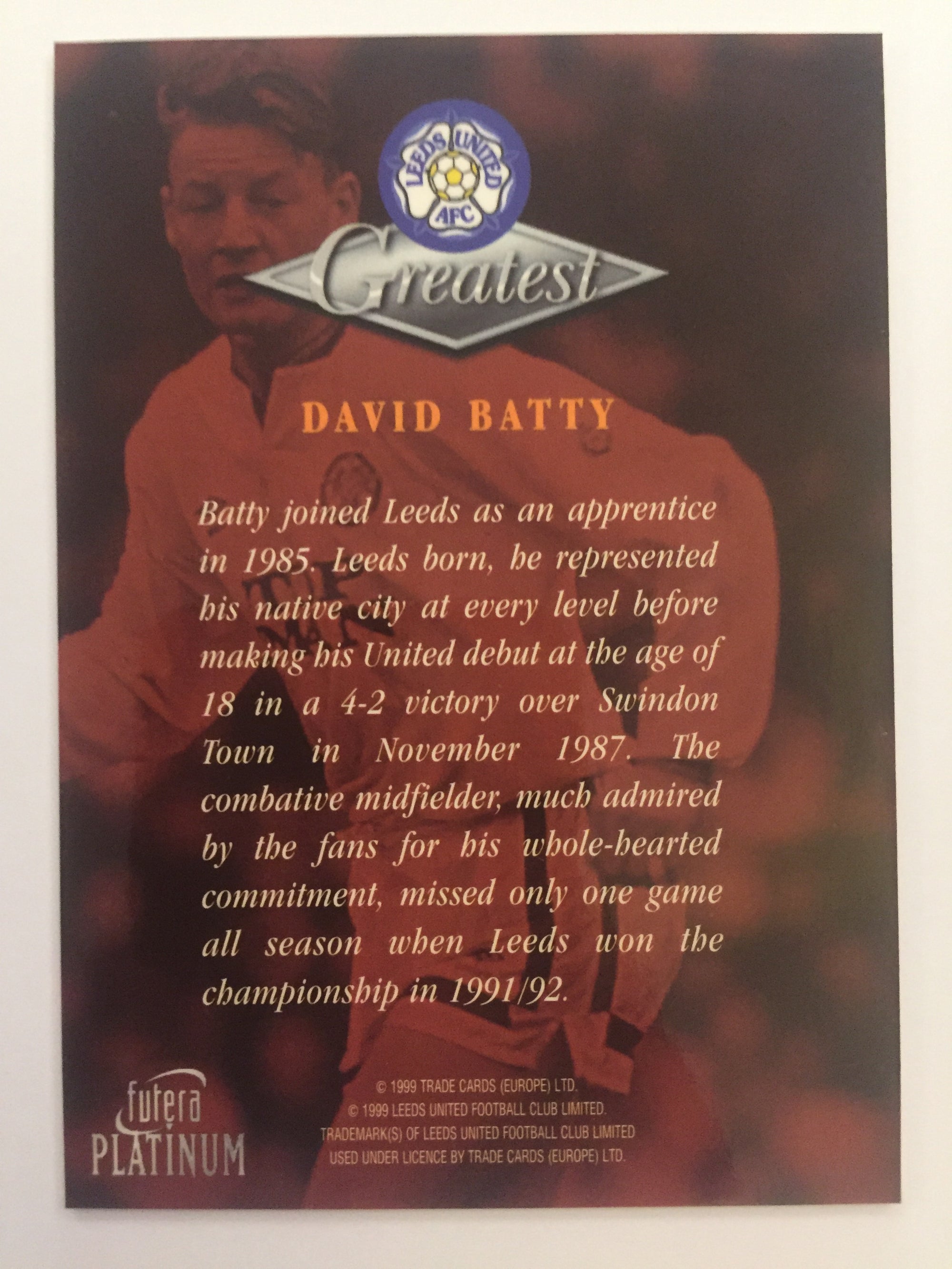 DAVID BATTY - LEEDS UNITED