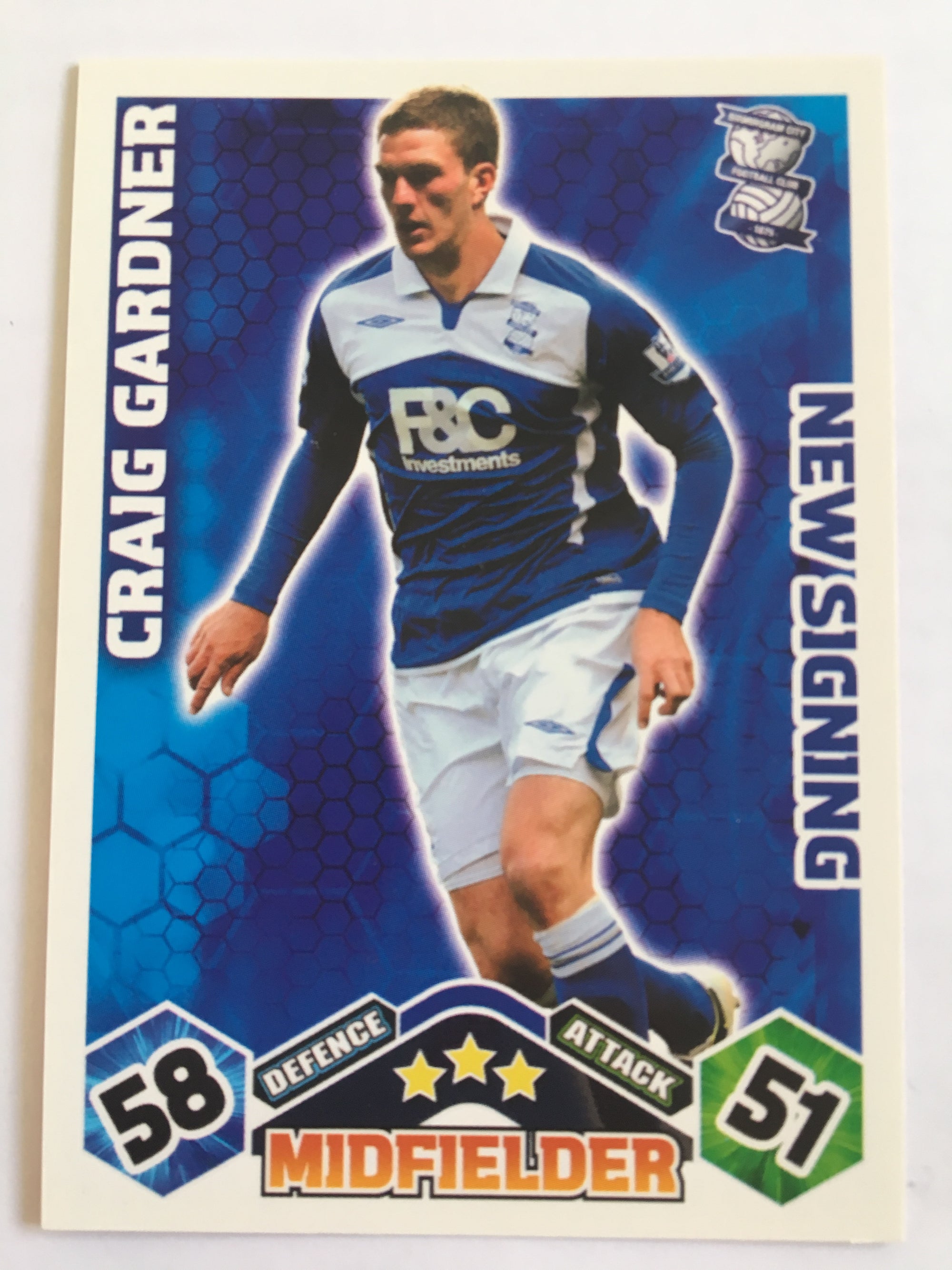 NS018. CRAIG GARDNER - BIRMINGHAM CITY - NEW SIGNING