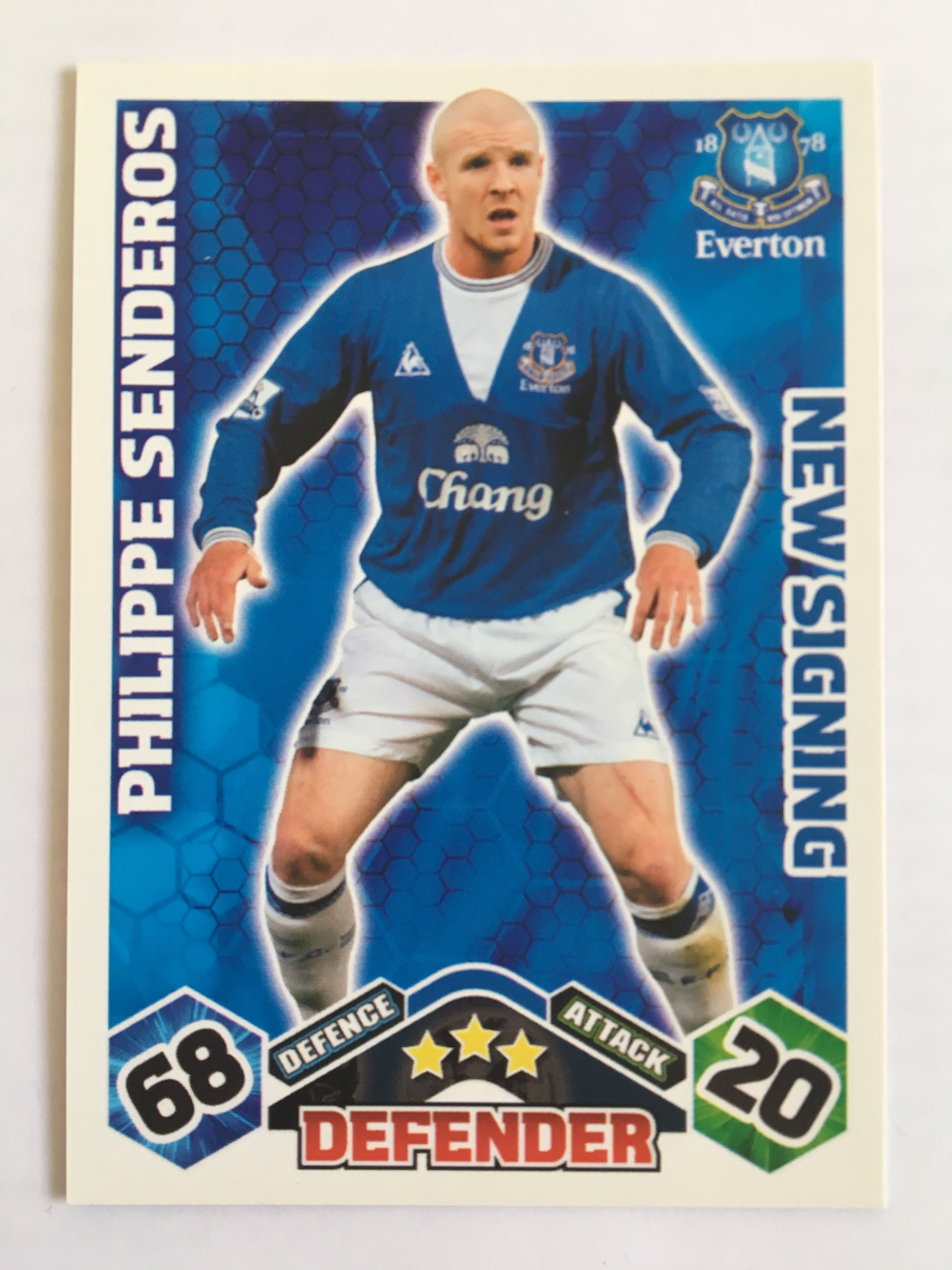 NS058. PHILIPPE SENDEROS - EVERTON - NEW SIGNING