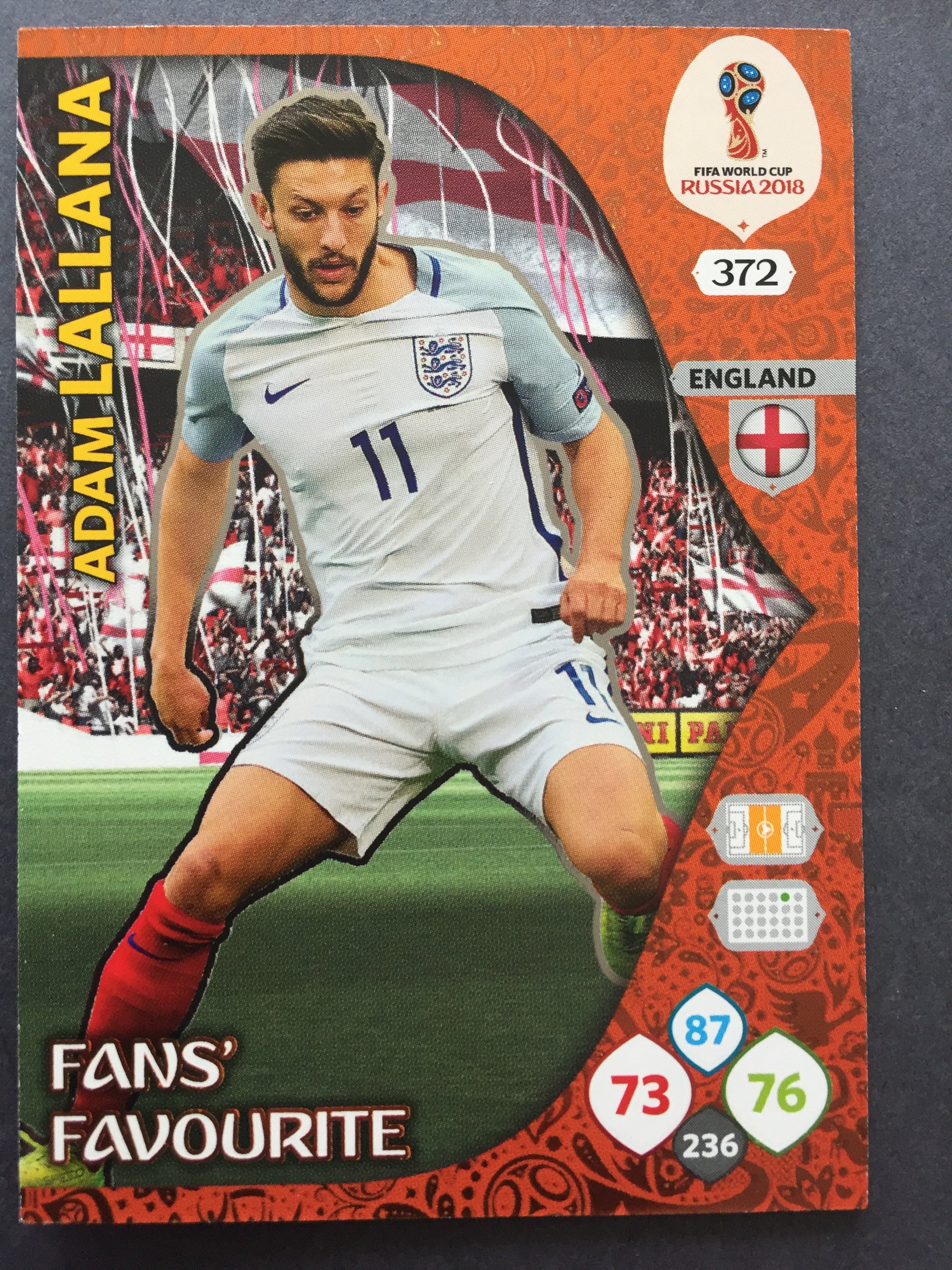 372. ADAM LALLANA - ENGLAND - FANS FAVOURITE
