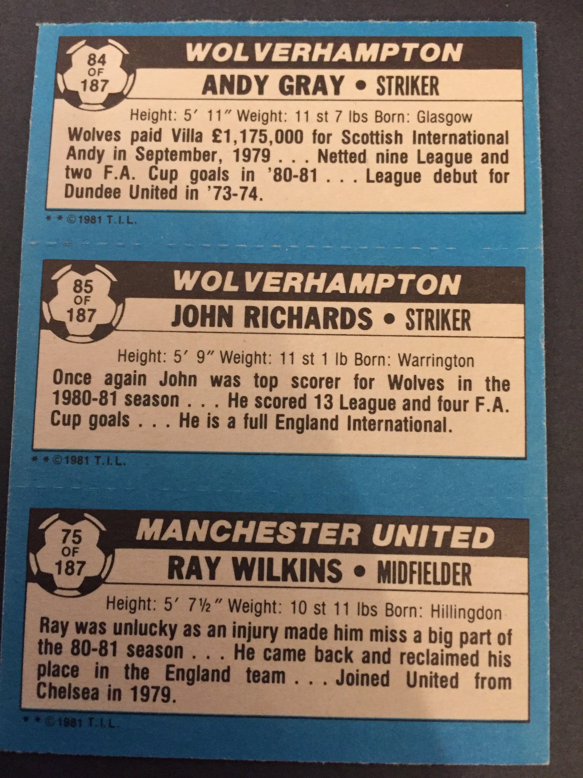 084 - 85 - 75 - GRAY, RICHARDS, WILKINS