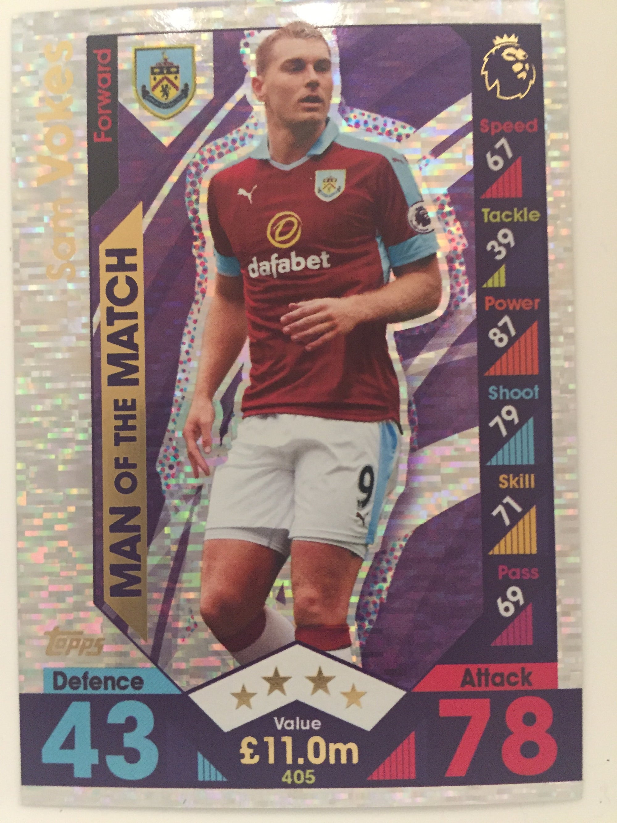 405. SAM VOKES - BURNLEY - MAN OF THE MATCH