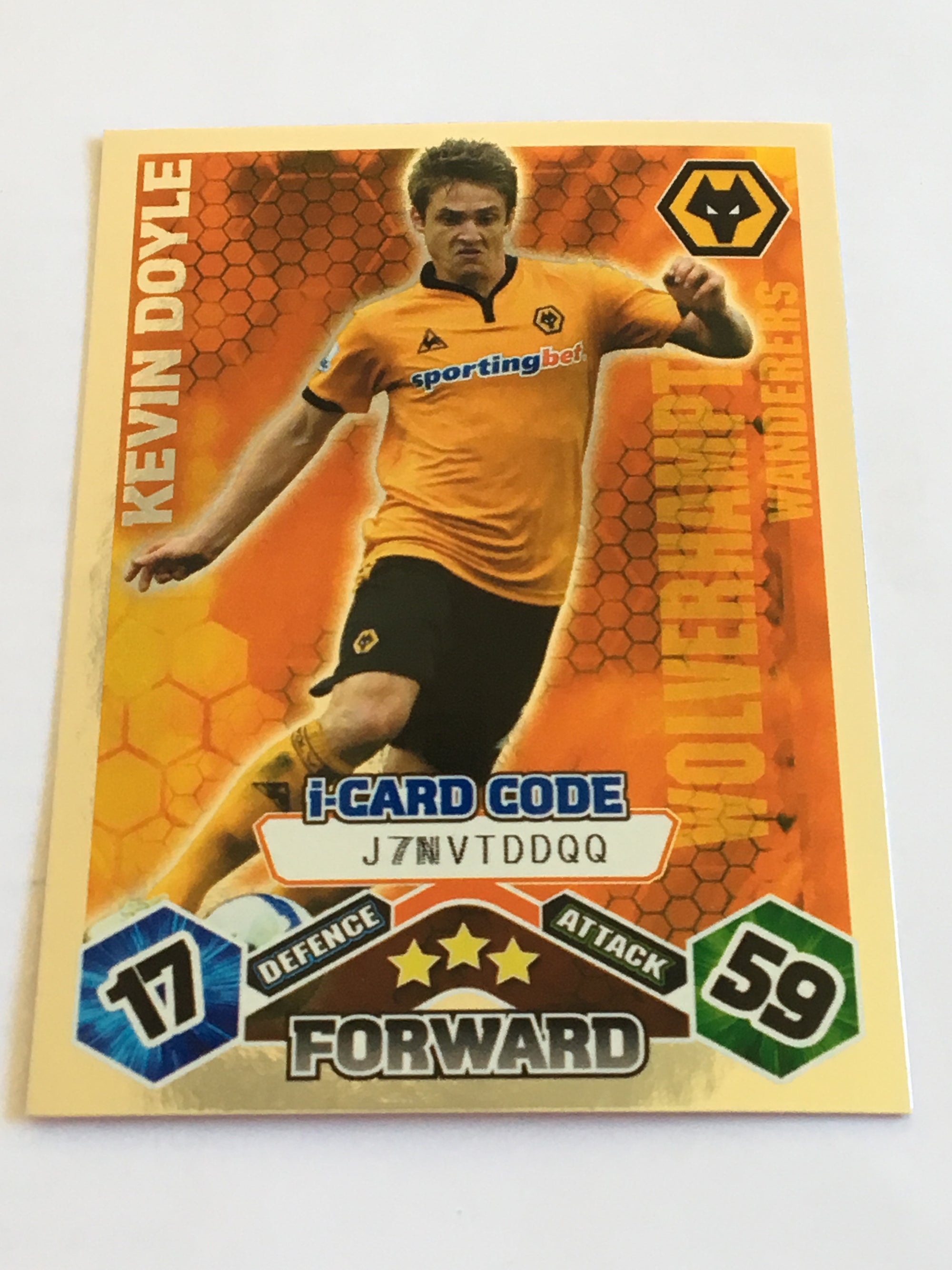 IC158. KEVIN DOYLE - WOLVERHAMPTON WANDERERS - iCARD