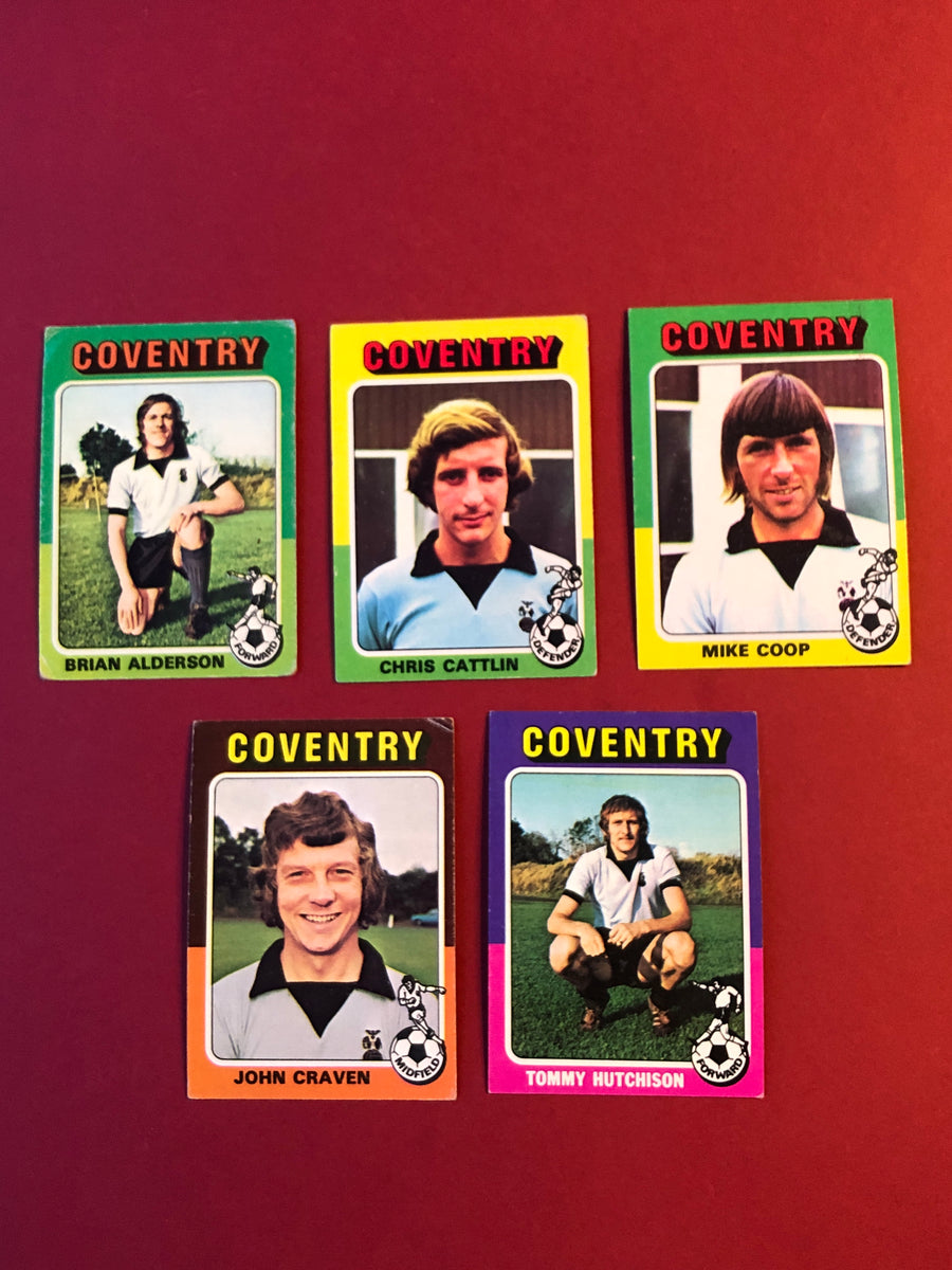 COVENTRY - KOMPLETT SETT MED FOTBALLKORT TOPPS 1975/76