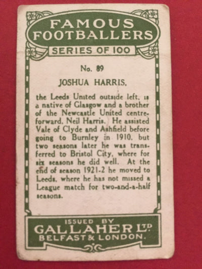 JOUSHA HARRIS - LEEDS UNITED - GALLAHER 1925