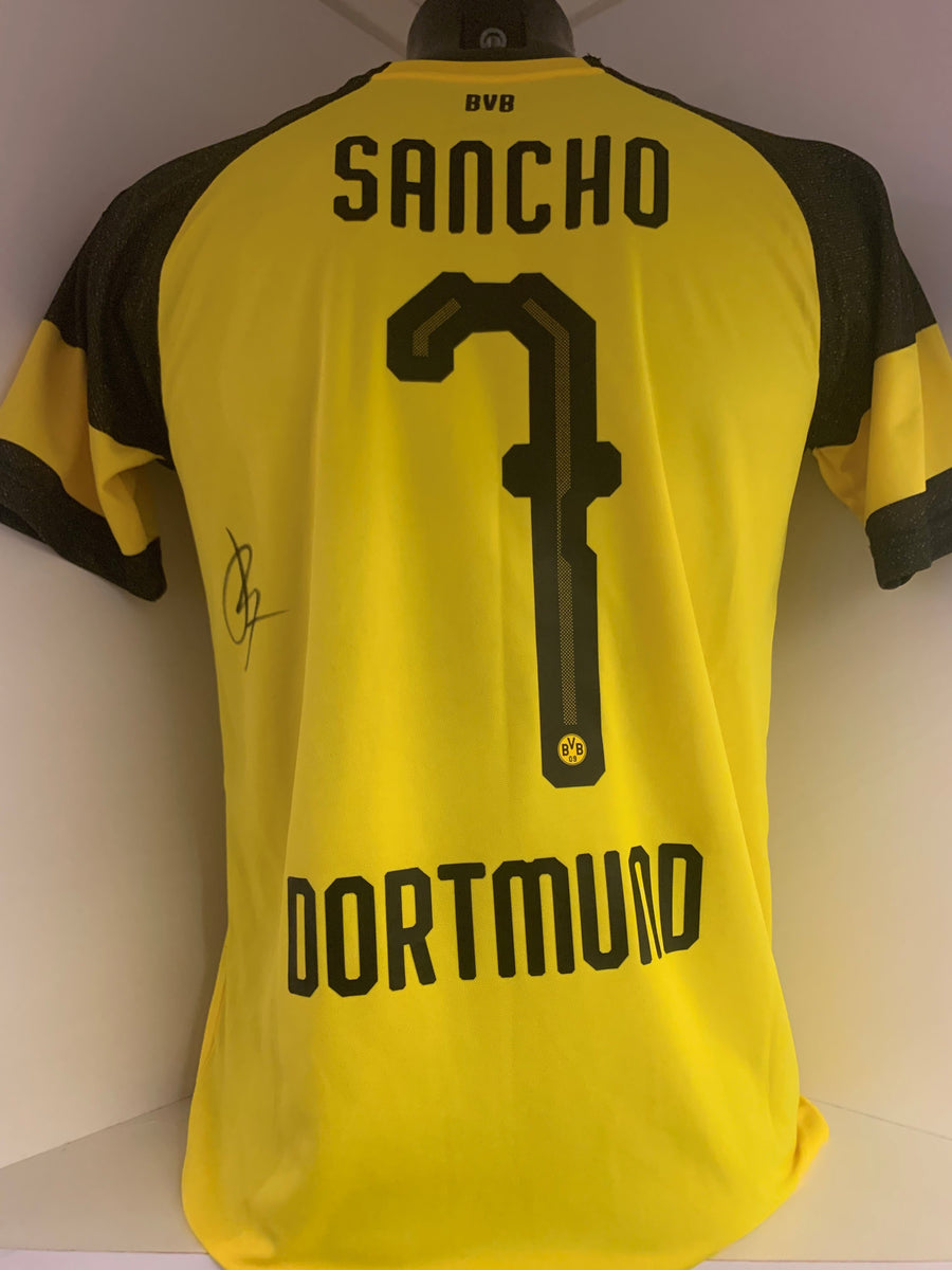 JADON SANCHO - SIGNERT DRAKT MED EKTEHETSBEVIS/COA