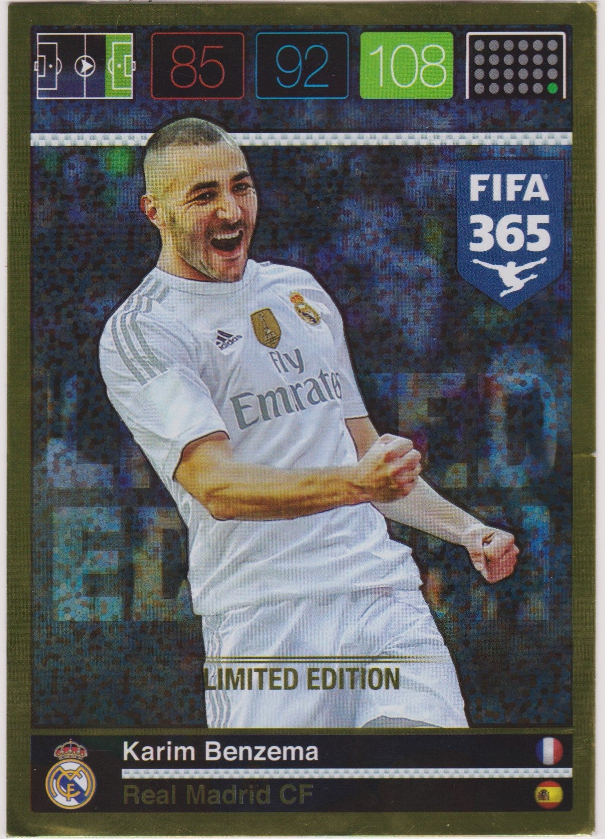 LE-2016. KARIM BENZEMA - REAL MADRID - LIMITED EDITION - STORFORMAT KORT