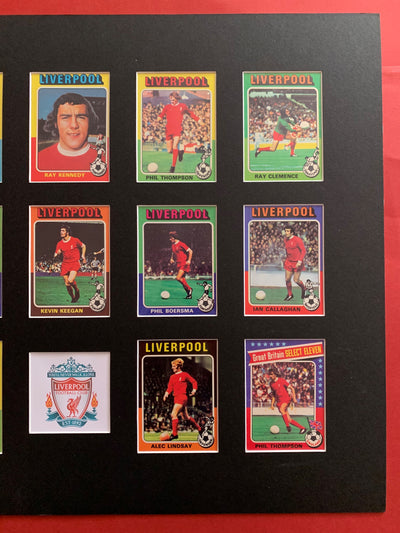 LIVERPOOL FOTBALLKORTMONTASJE FRA TOPPS 1975/76 SESONGEN