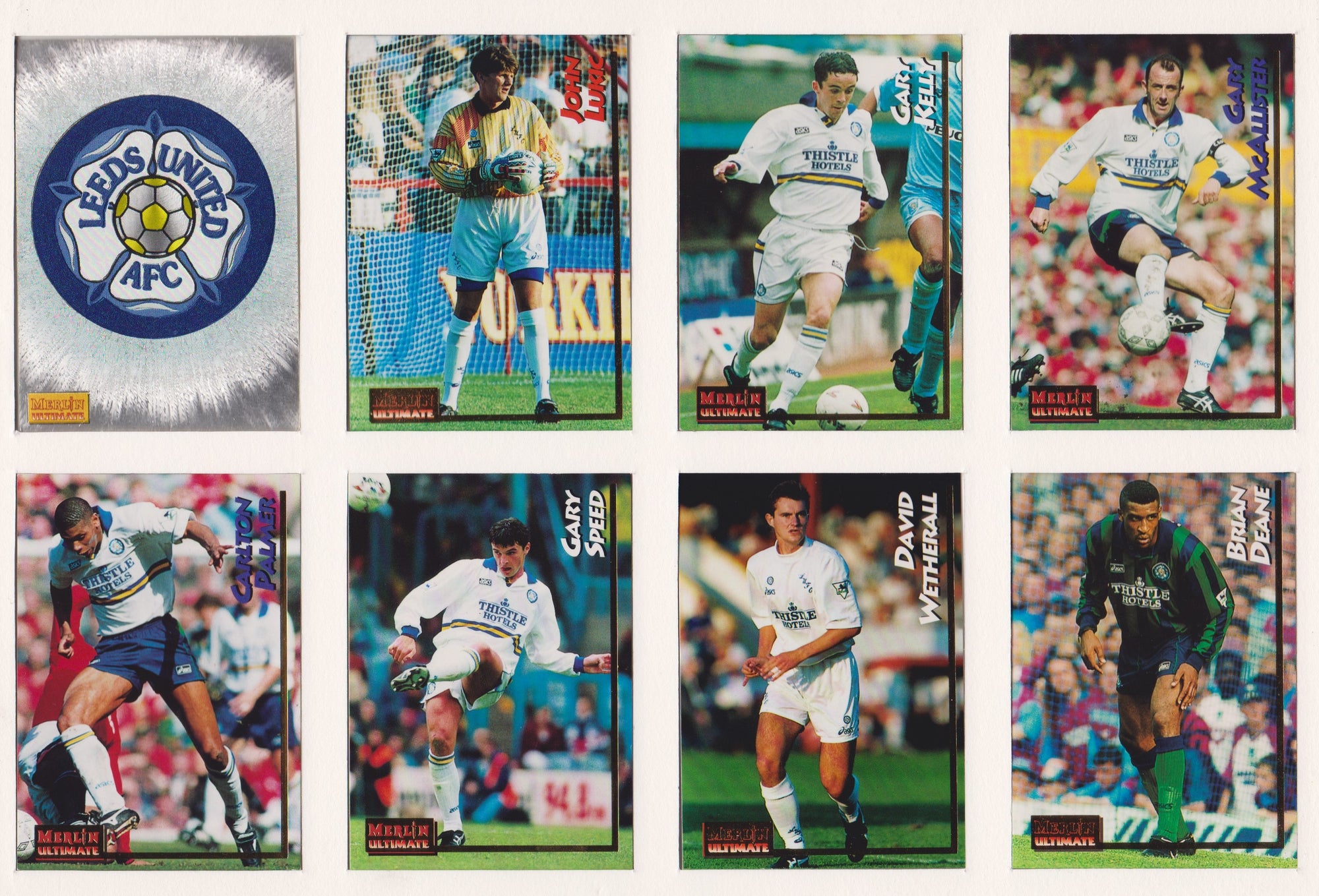 000. LEEDS UNITED - KOMPLETT SETT MERLIN`S ULTIMATE 1995/96