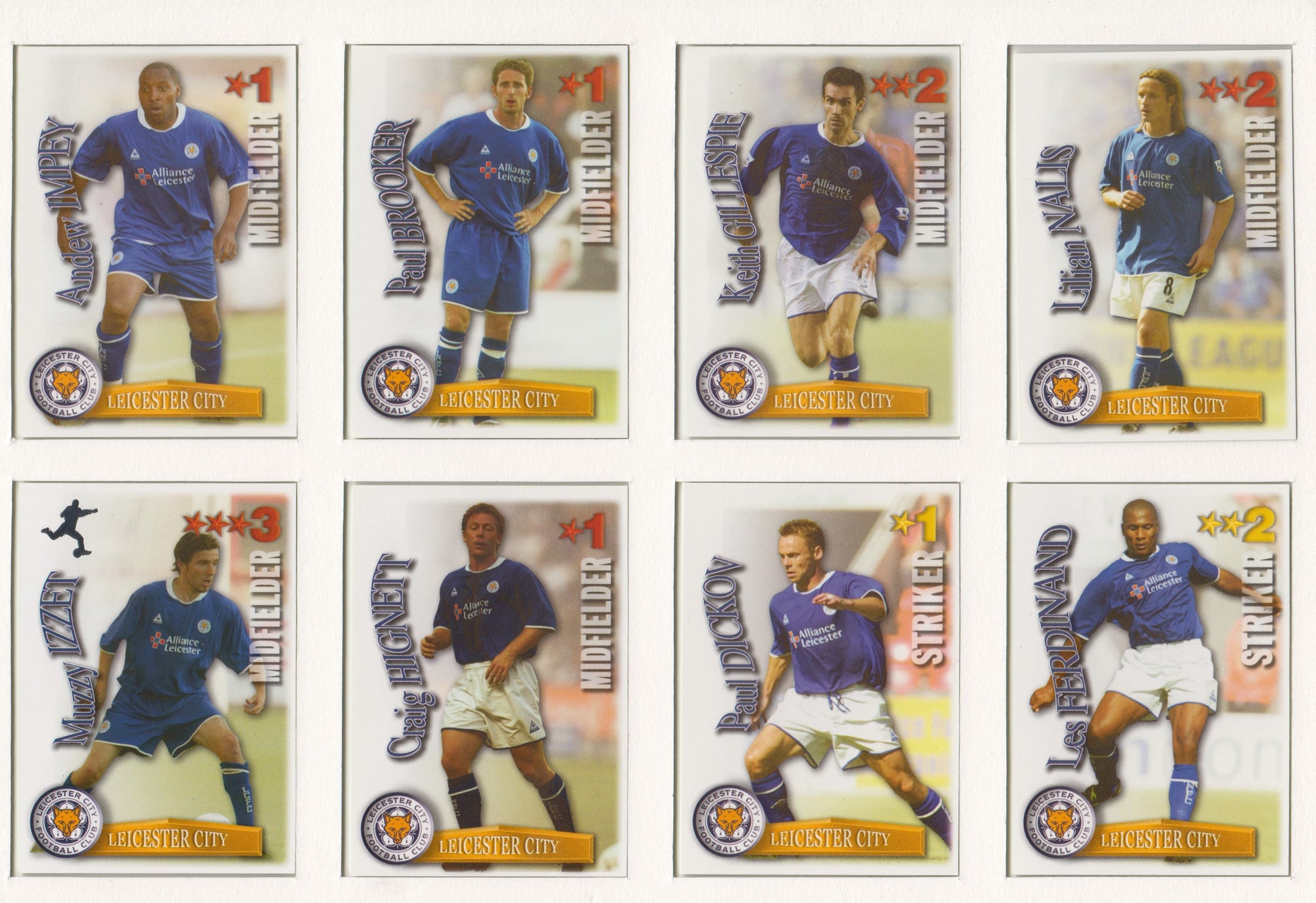 000. LEICESTER CITY - KOMPLETT SETT MED SHOOT OUT PREMIER LEAGUE 2003/04