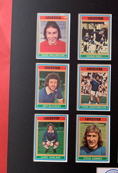 LEICESTER CITY FOTBALLKORTMONTASJE FRA 1976/77 - GRAY BACKS