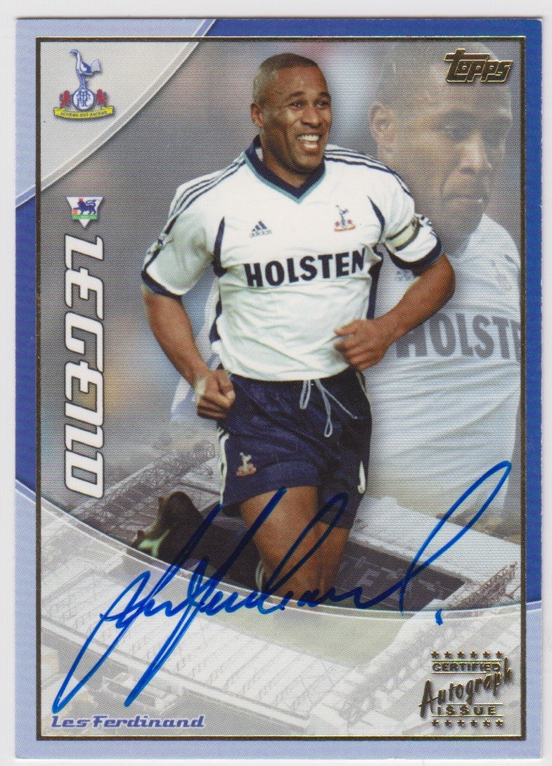 L2 - LES FERDINAND - TOTTENHAM HOTSPUR - LEGENDS - AUTOGRAPHED