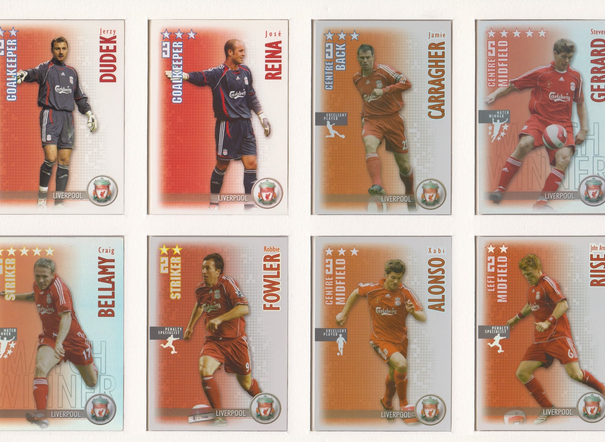 000. LIVERPOOL - KOMPLETT SETT MED SHOOT OUT PREMIER LEAGUE 2006/07 - INCL UPDATE