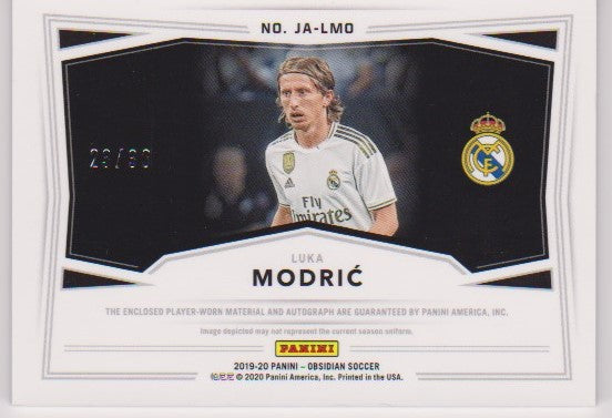 2020 - SIGNED AND MEMORABILIA - JA-LMO - LUKA MODRIC - REAL MADRID #30