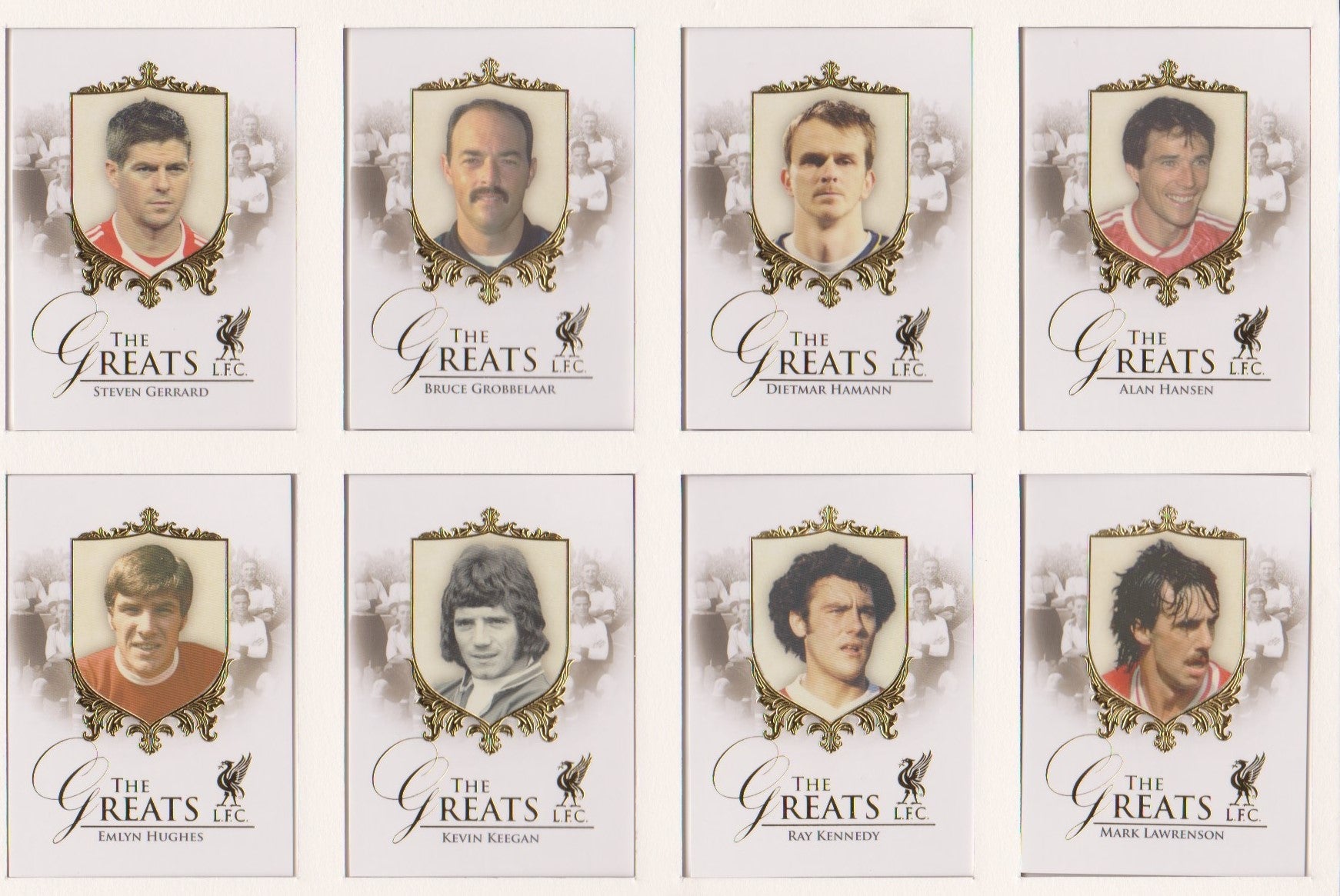 000. LIVERPOOL - FUTERA UNIQUE 2016/17 - THE GREATS - KOMPLETT SETT