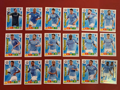 000. MANCHESTER CITY - KOMPLETT SETT PANINI PREMIER LEAGUE ADRENALYN 2019/20