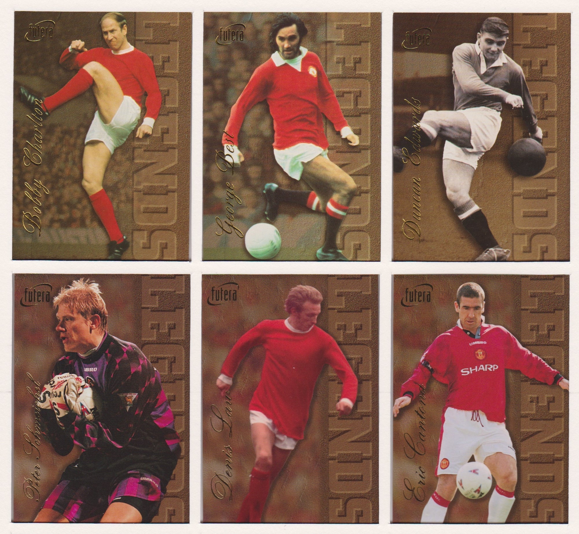 000. MANCHESTER UNITED - KOMPLETT SETT - FUTERA GOLD LEGENDS 1997 #250