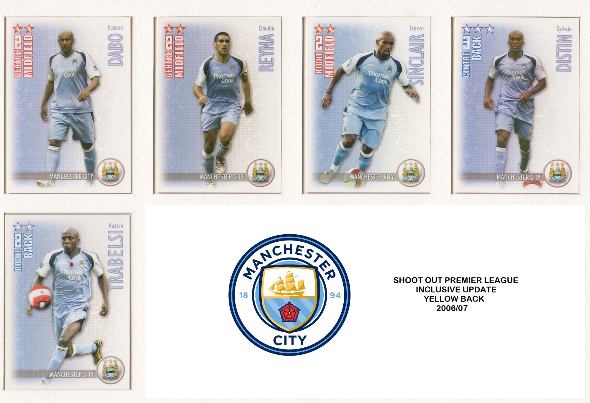 000. MANCHESTER CITY - KOMPLETT SETT MED SHOOT OUT PREMIER LEAGUE 2006/07 - INCL UPDATE