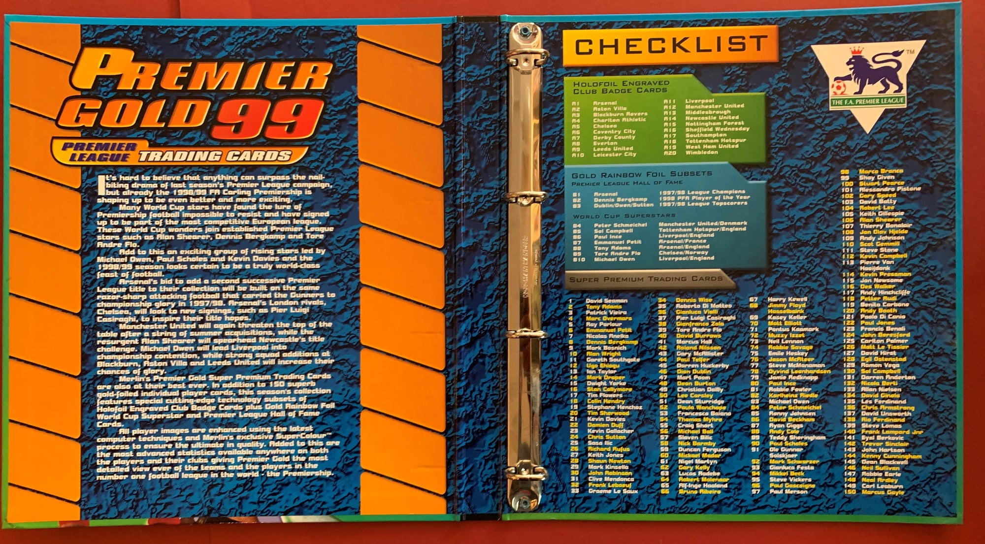 000. MERLIN`S PREMIER GOLD 1999 - "HARDBACK" BINDER