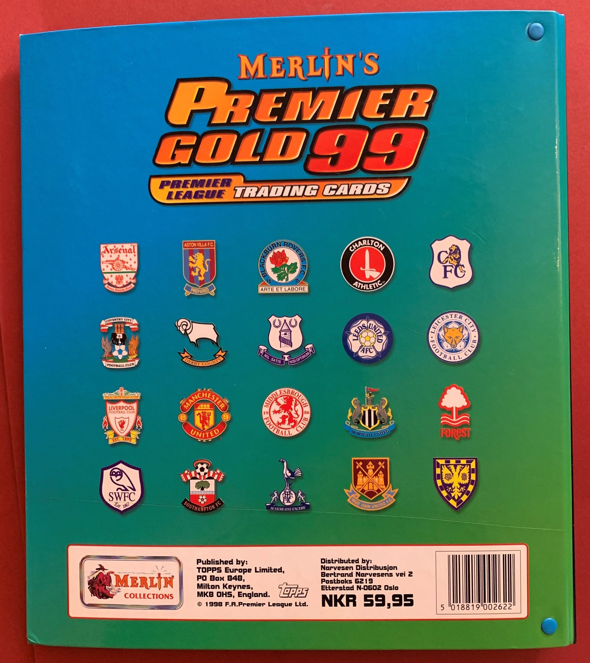 000. MERLIN`S PREMIER GOLD 1999 - "HARDBACK" BINDER