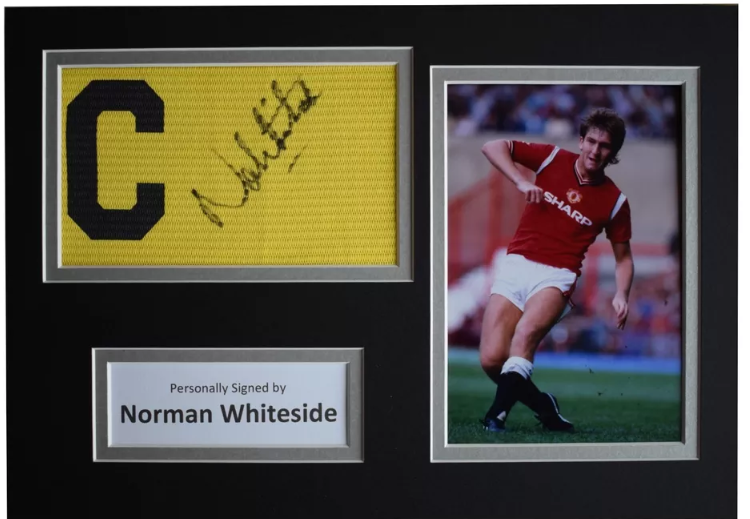 Norman Whiteside signert kapteinsbind
