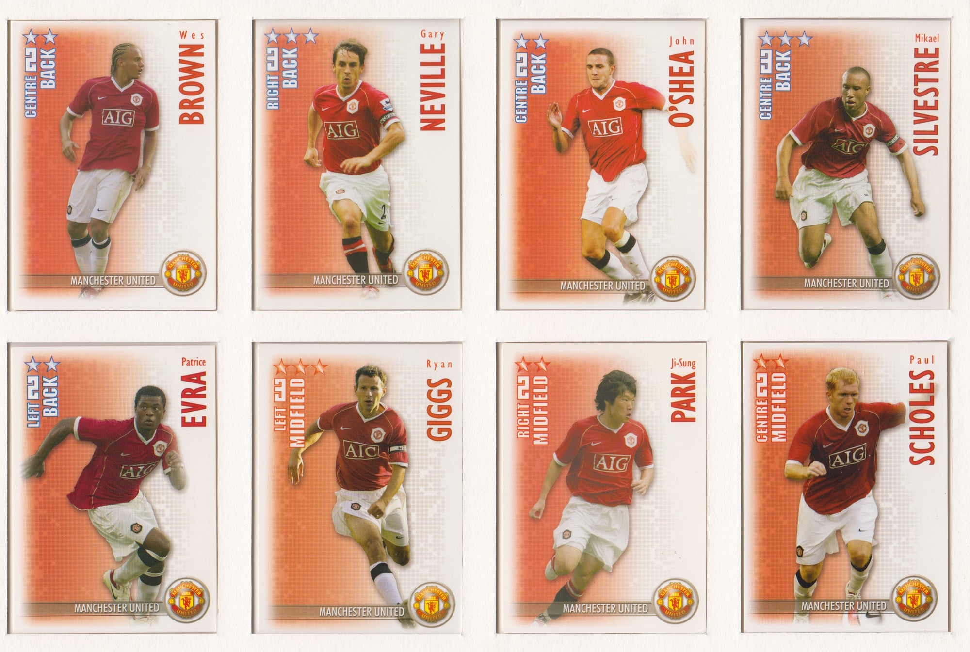000. MANCHESTER UNITED- KOMPLETT SETT MED SHOOT OUT PREMIER LEAGUE 2006/07 - INCL UPDATE